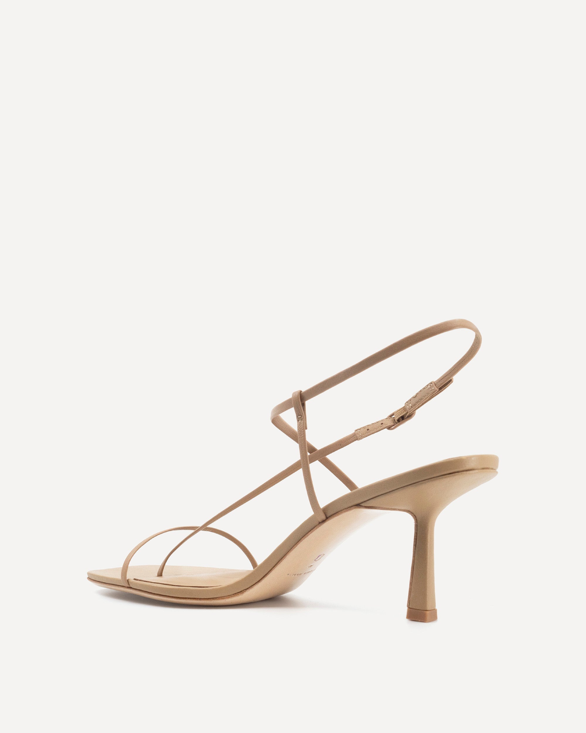 Cross Front 70 Heel | Beige