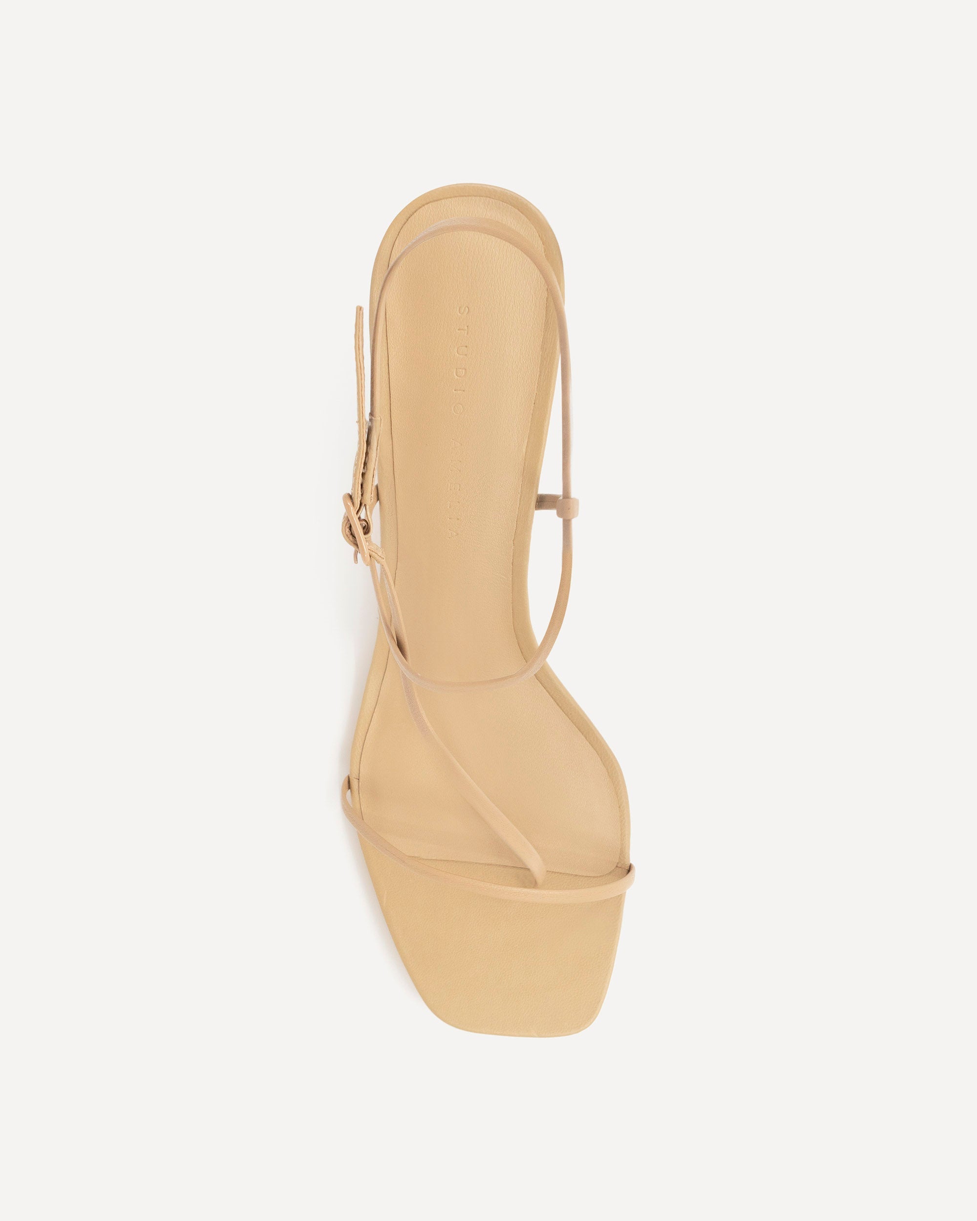 Cross Front 70 Heel | Beige