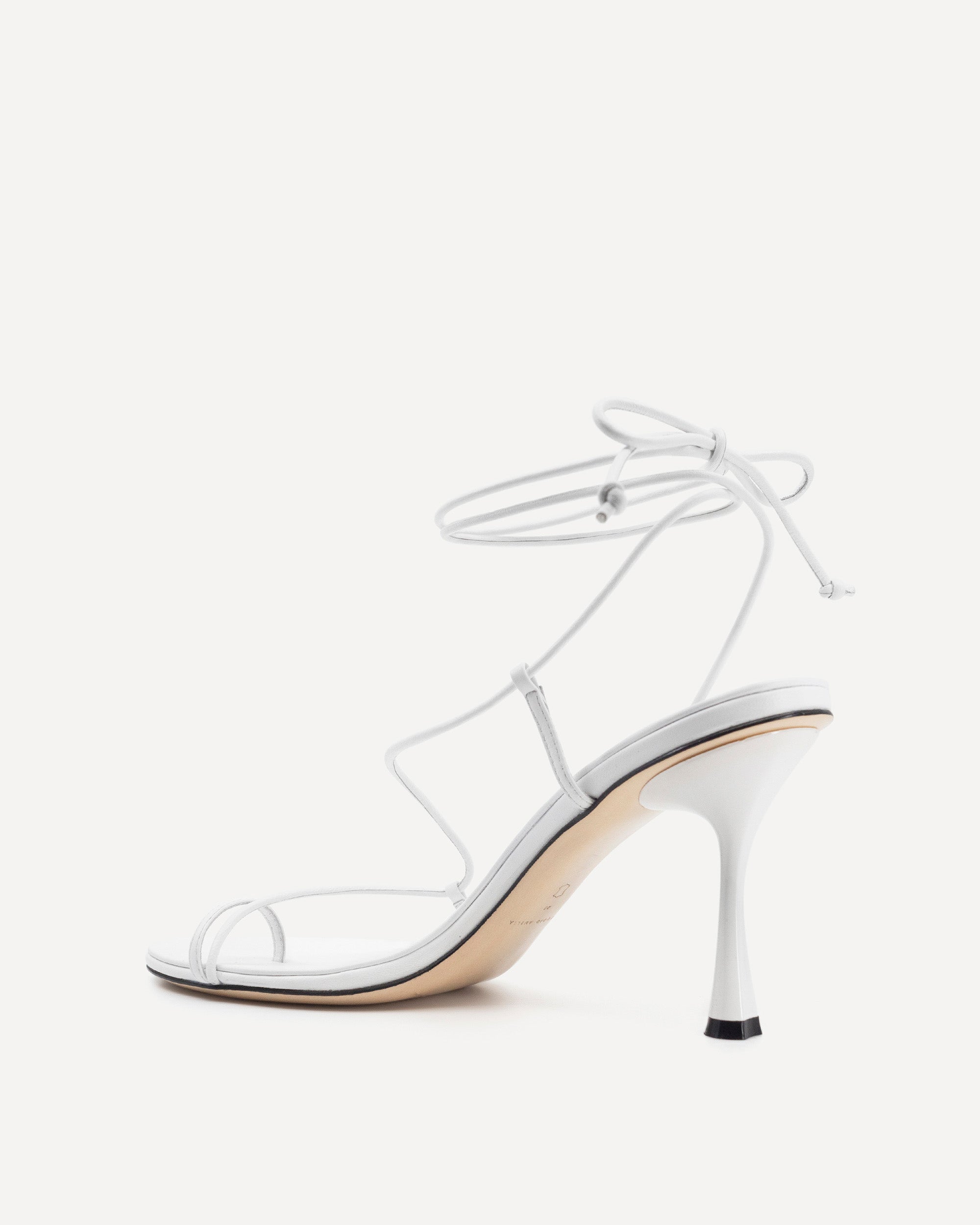 Emily Wrap 90 Heel | White