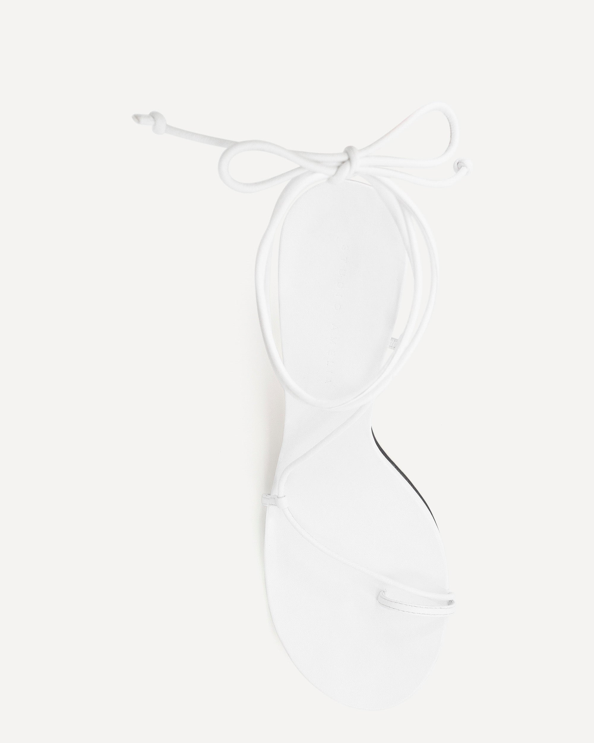 Emily Wrap 90 Heel | White
