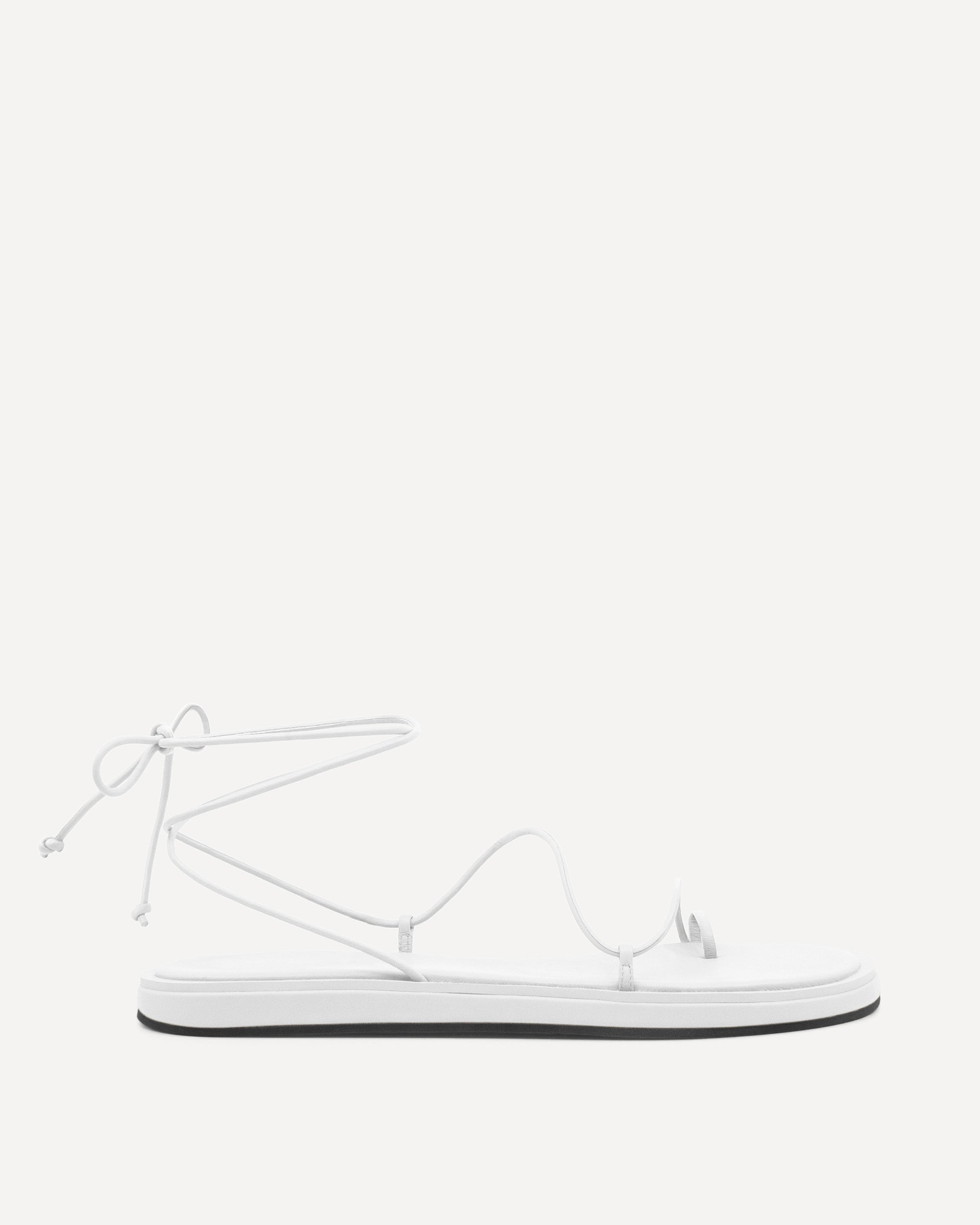 Emily Wrap Flat | White