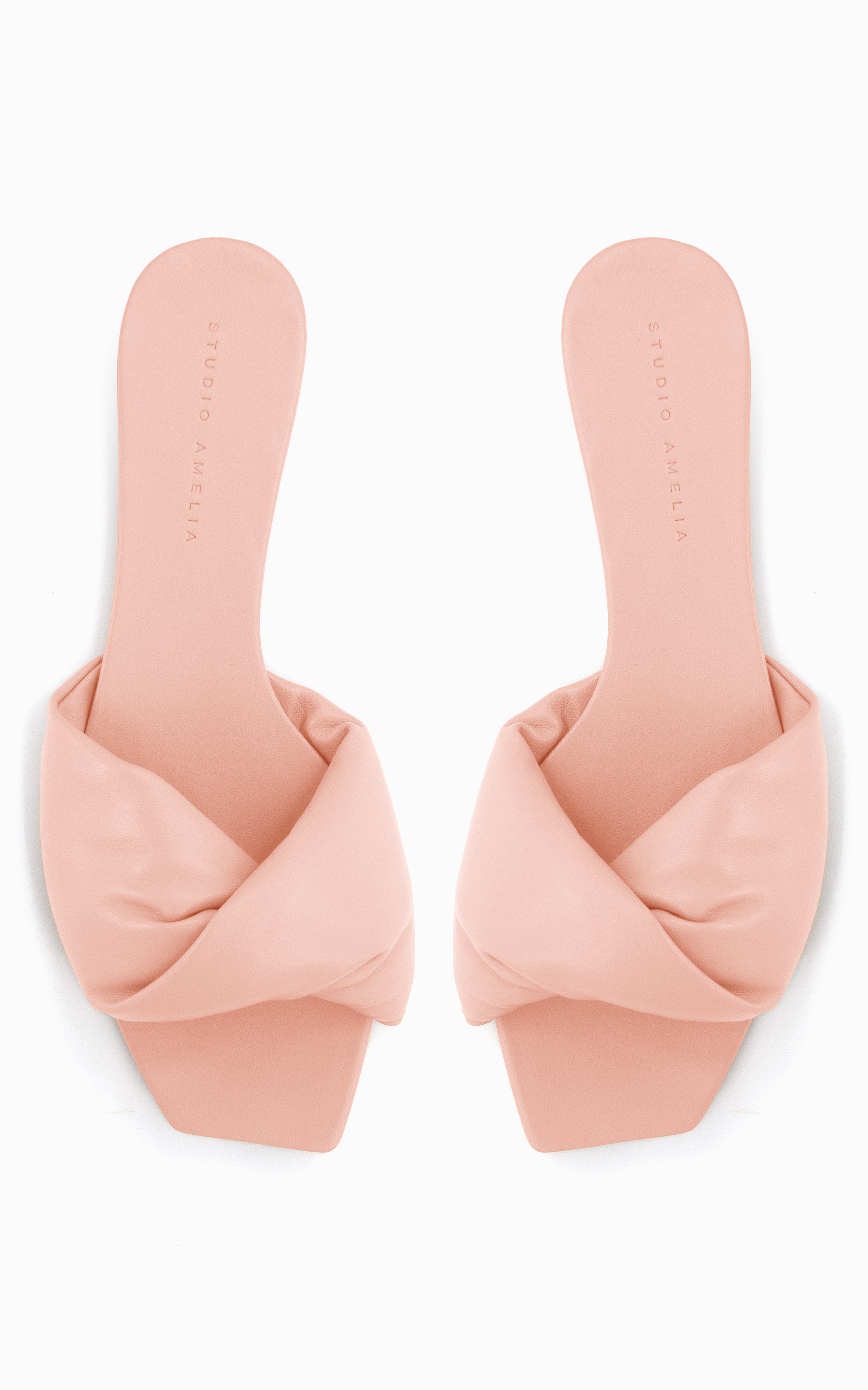 Twisted Front Flat | Salmon