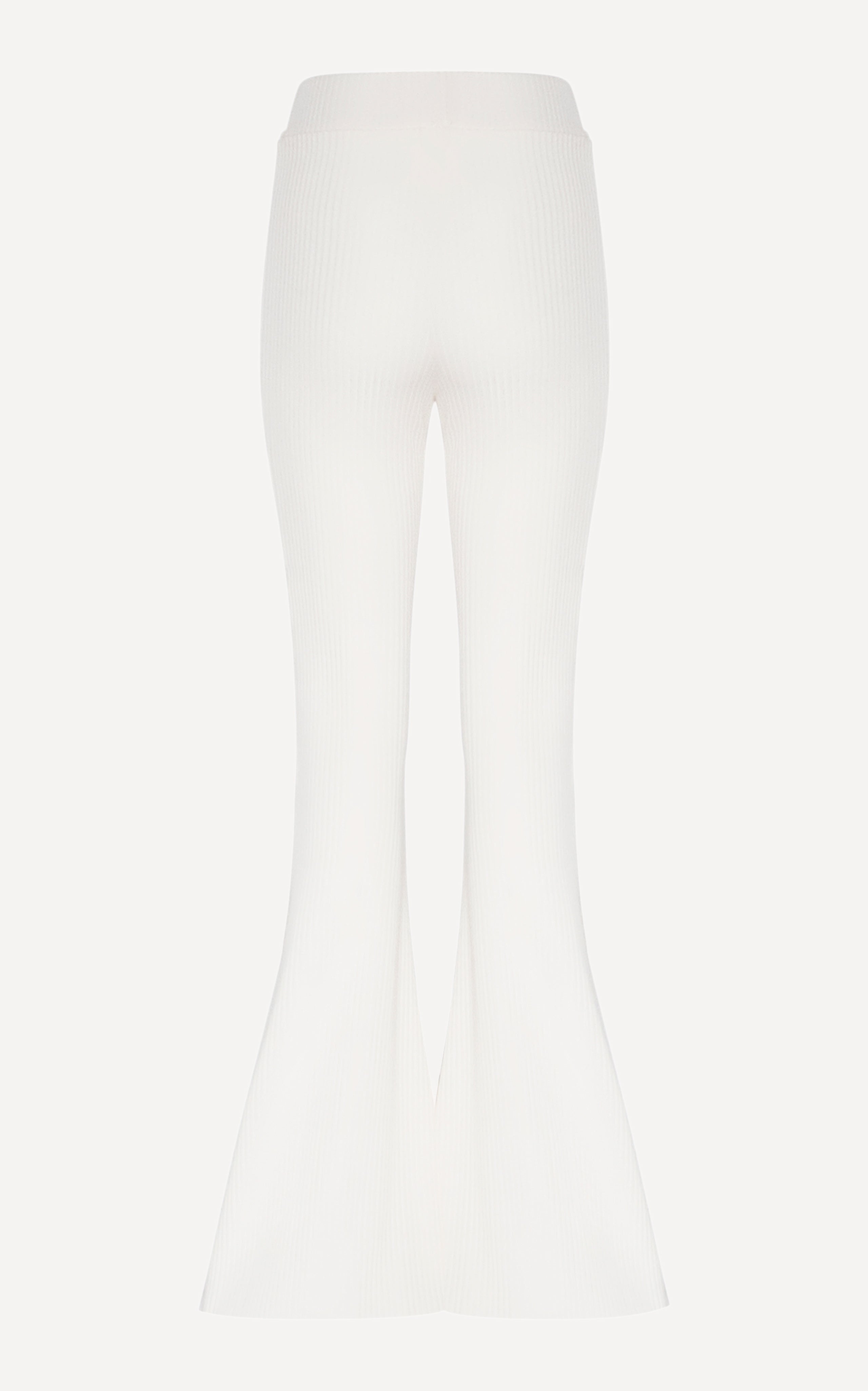 Giza Rib Flare Pant | Ivory - SAMPLE