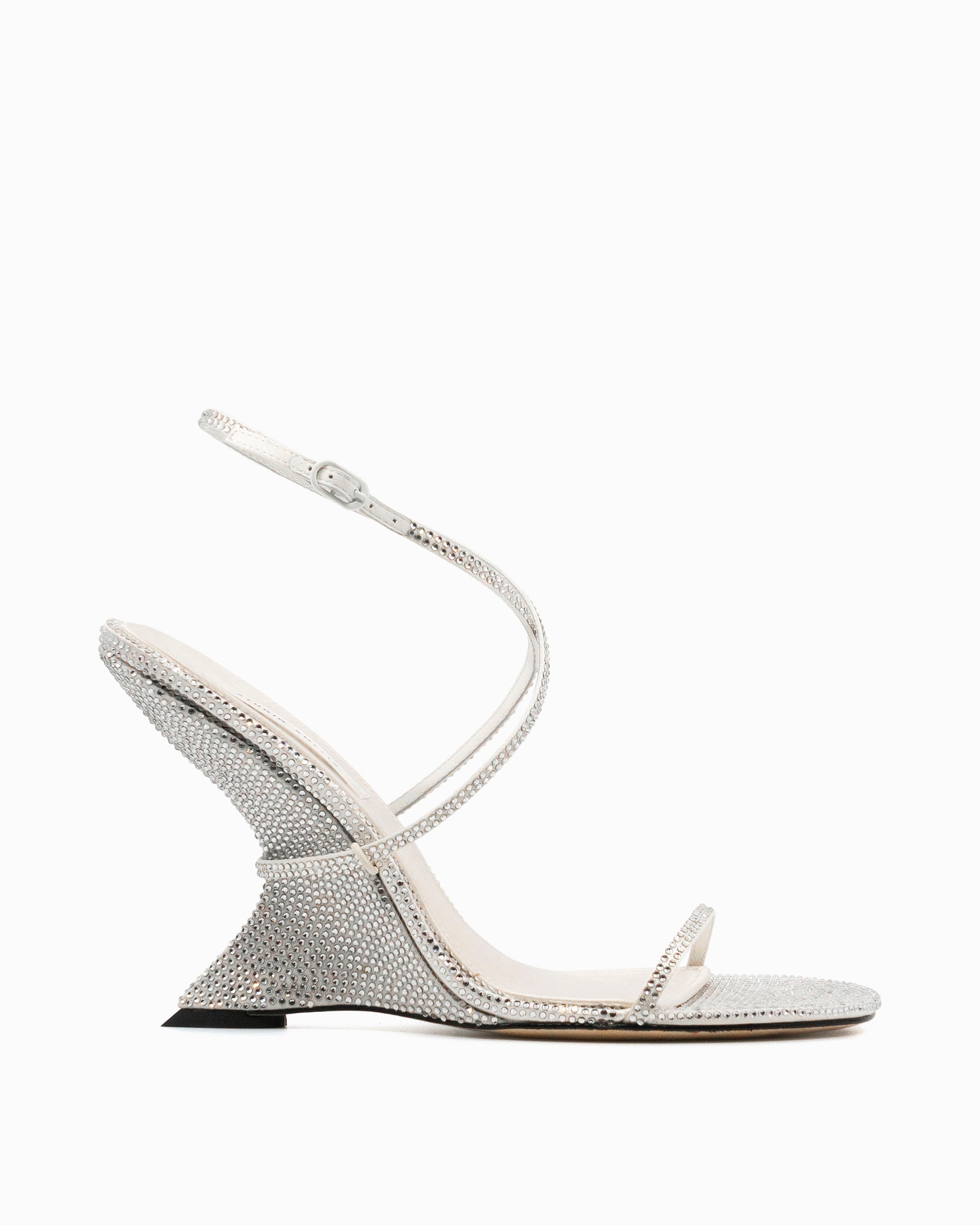Halter 90 Wedge | White Diamante