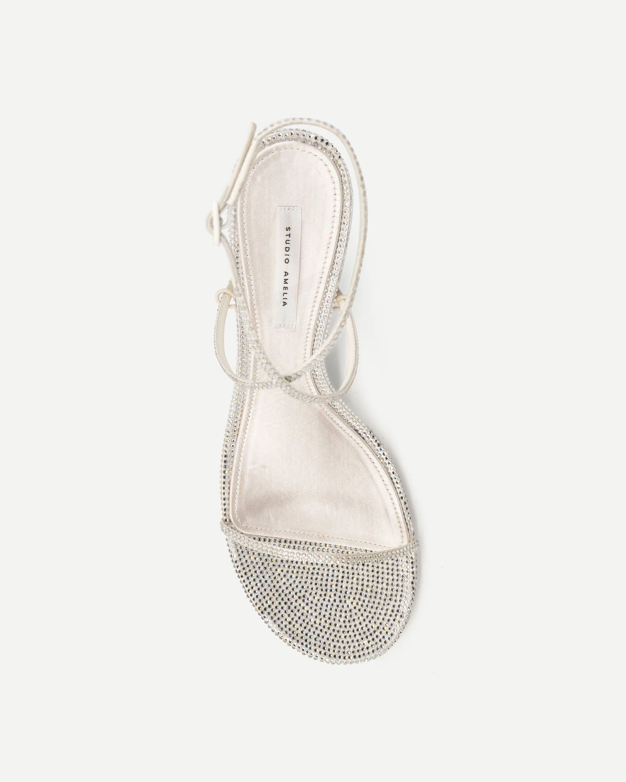 Halter 90 Wedge | White Diamante