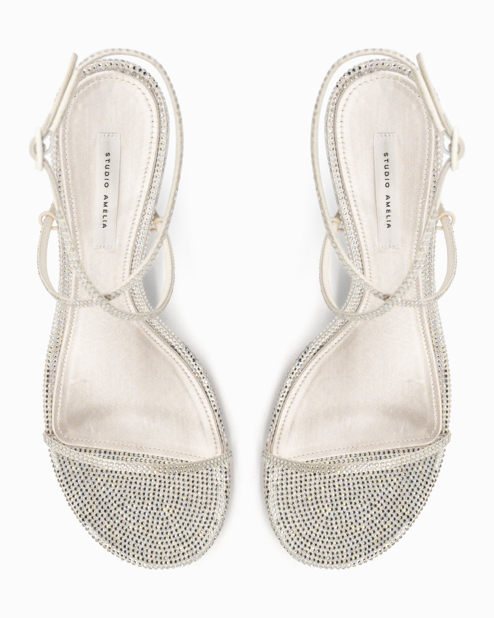 Halter 90 Wedge | White Diamante