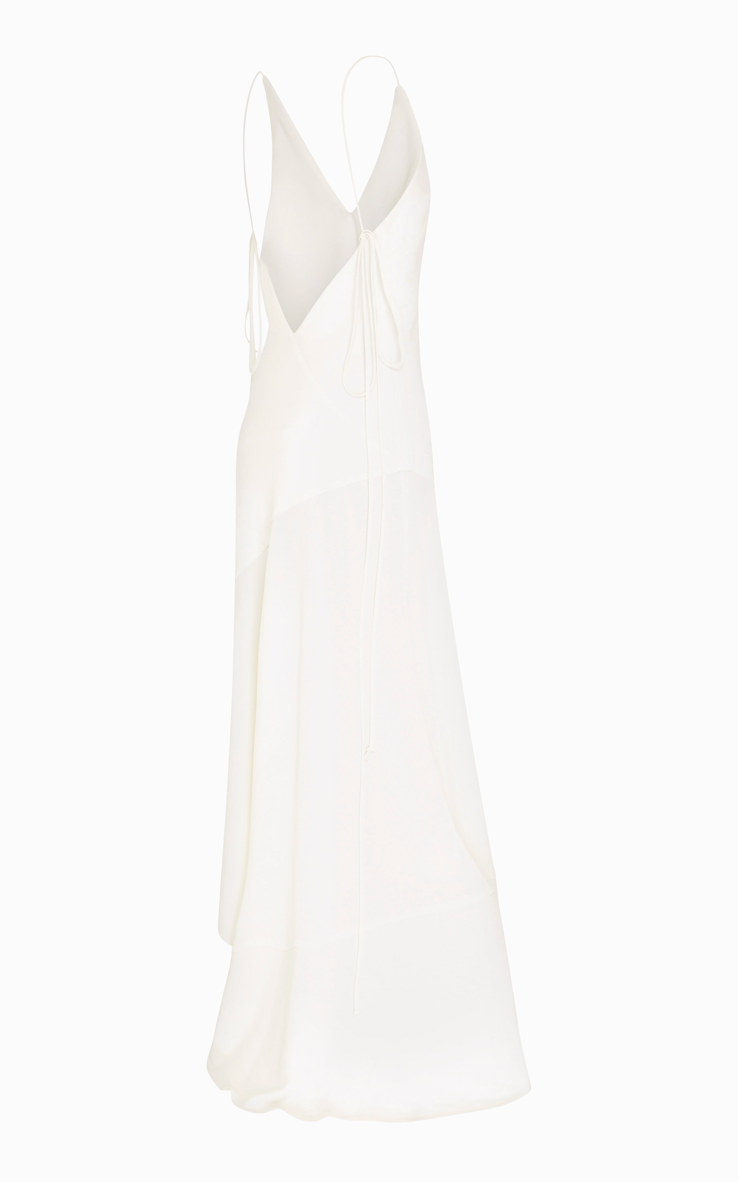 Harmonic Bias Draped Dress | Ivory
