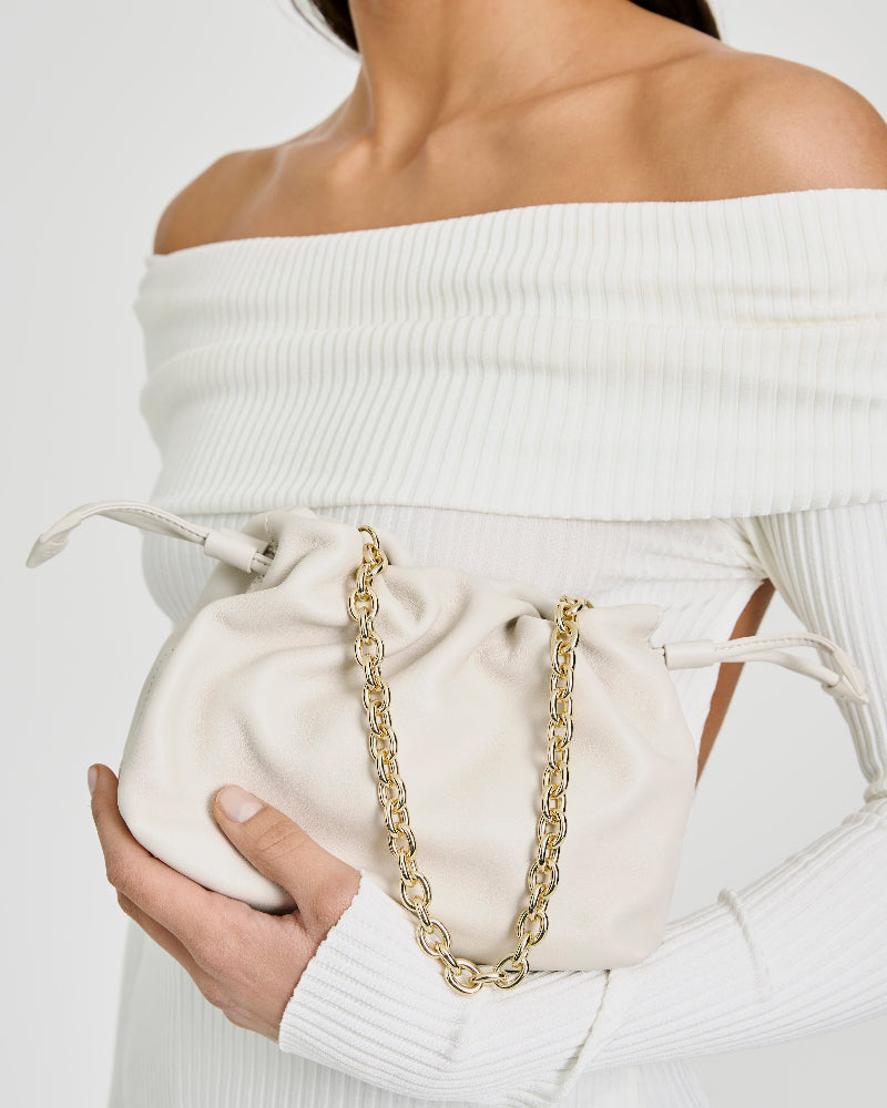 Alexandra Petite Drawstring | Ivory Shearling