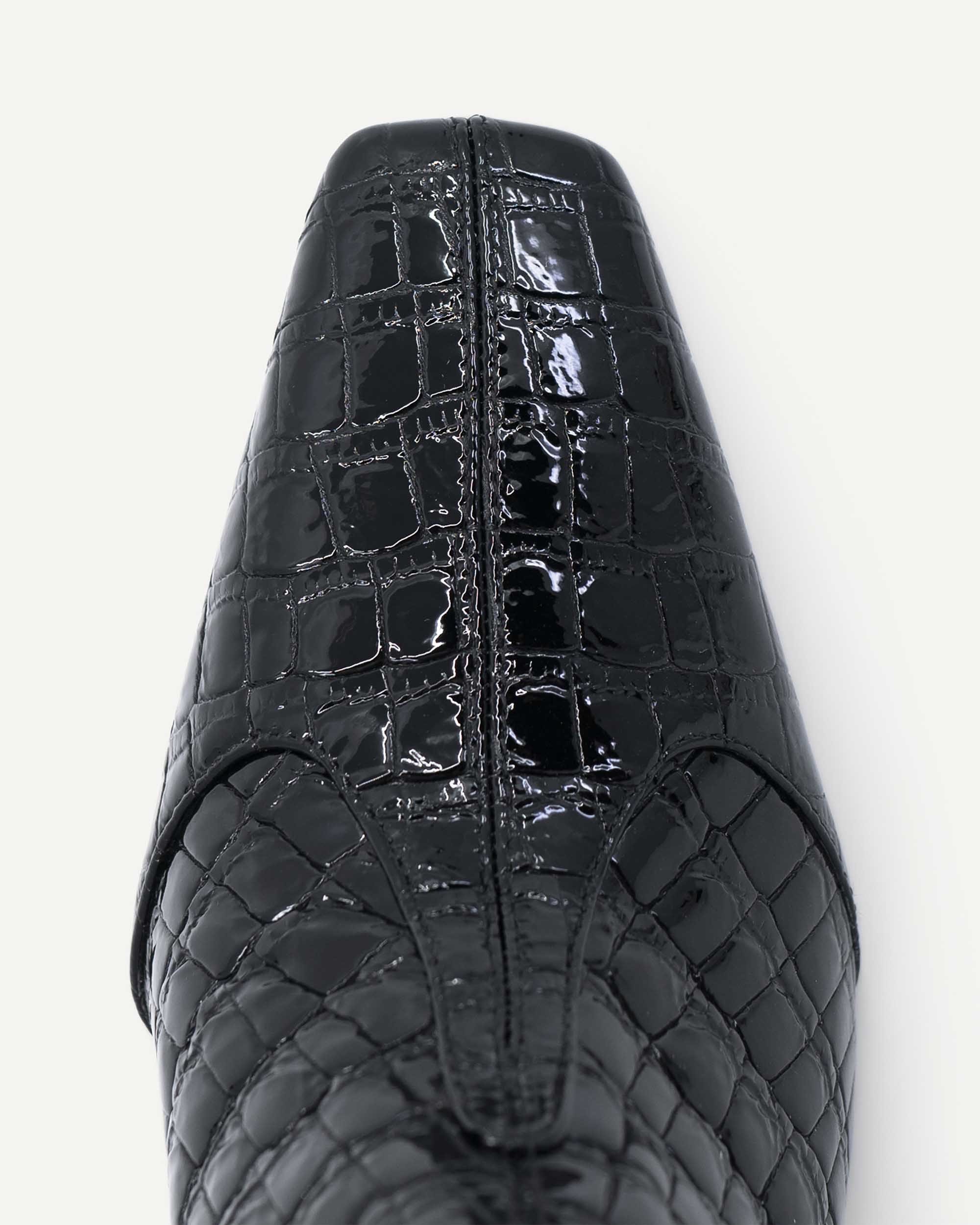 Maverick Calf Boot | Black Crocodile