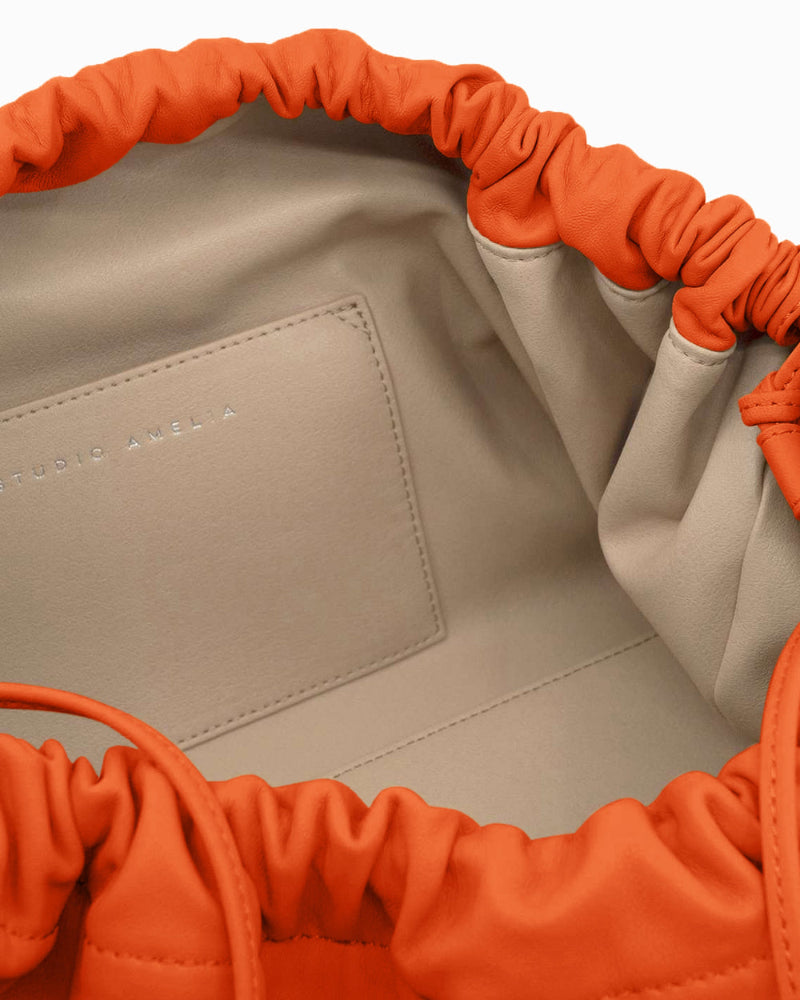 Maxi Drawstring Bag | Tangerine - SAMPLE
