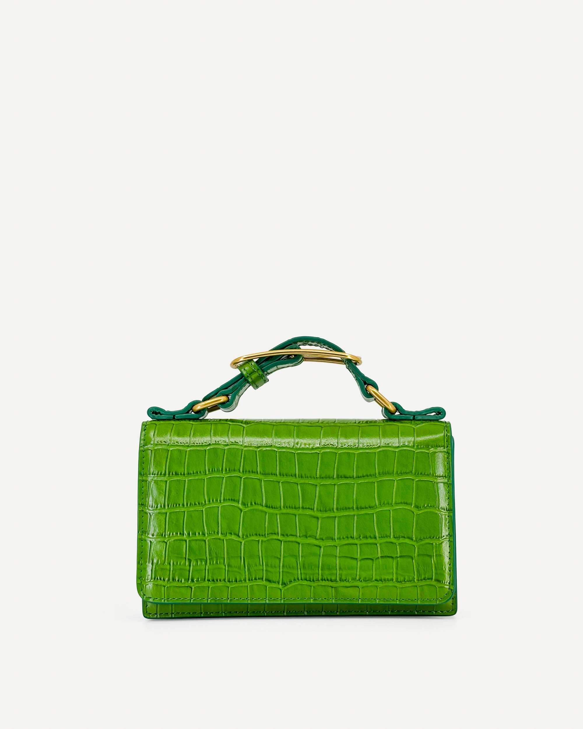 Audrey Mini Clutch | Sage Crocodile