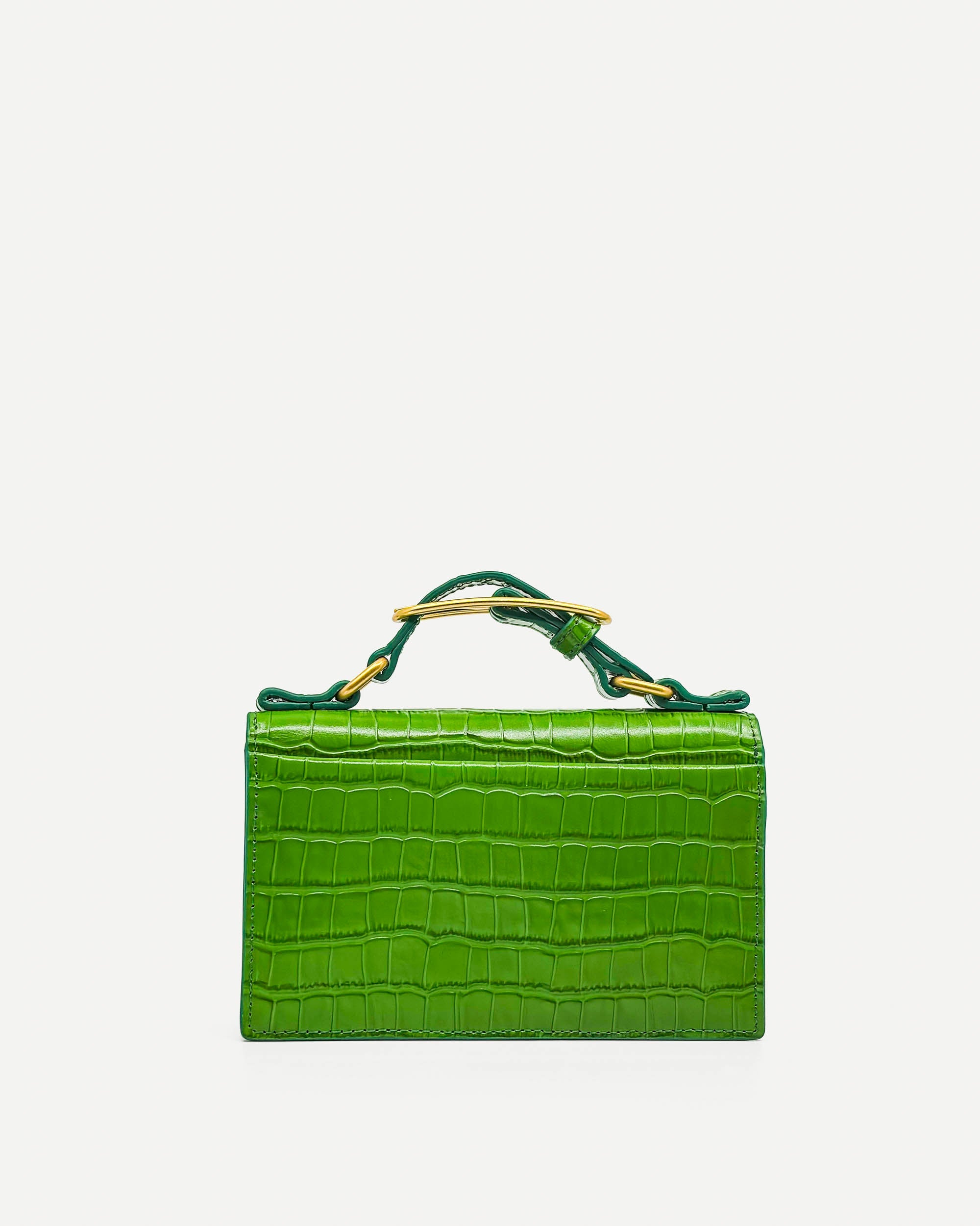Audrey Mini Clutch | Sage Crocodile