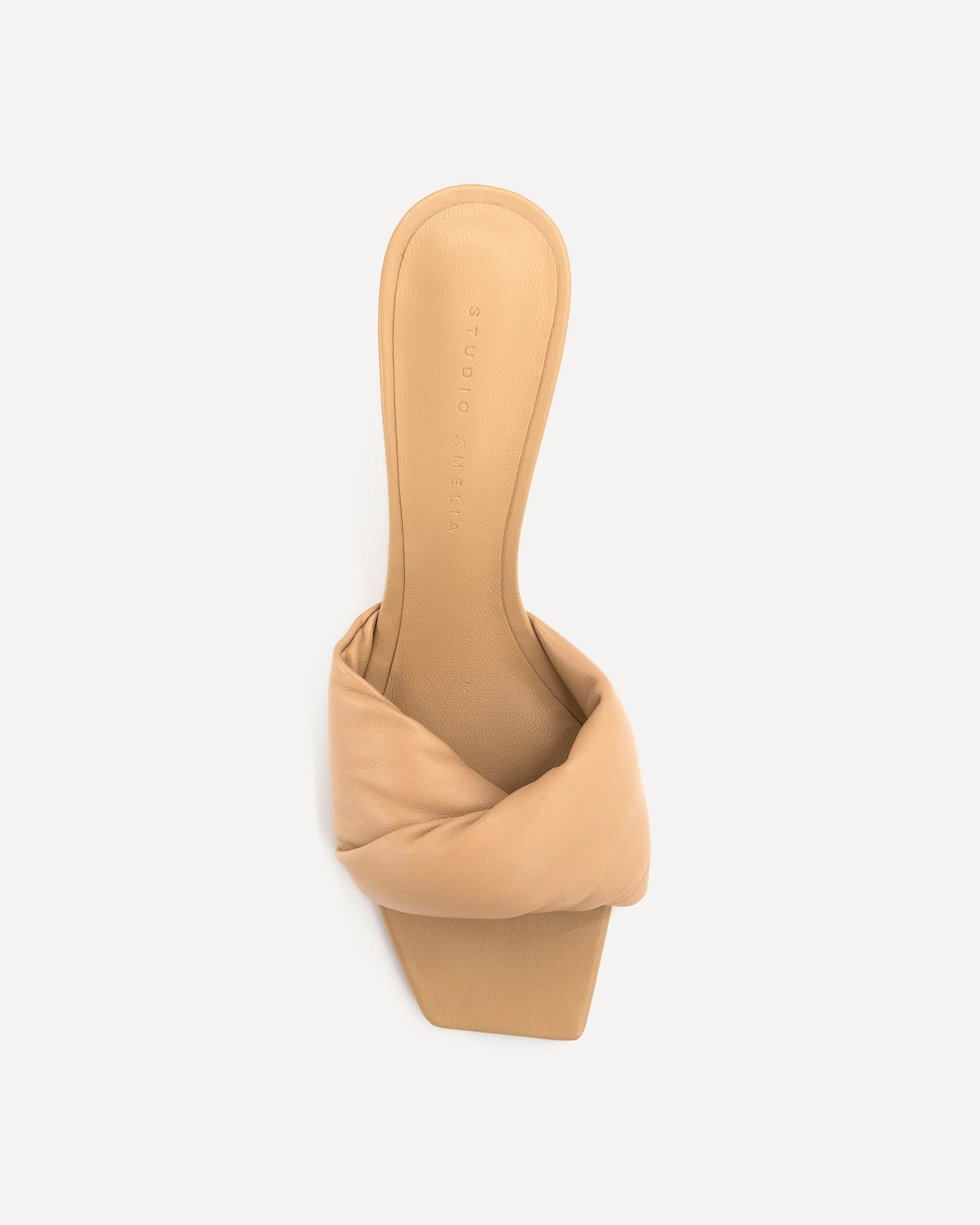 Twisted Front 70 Heel | Beige