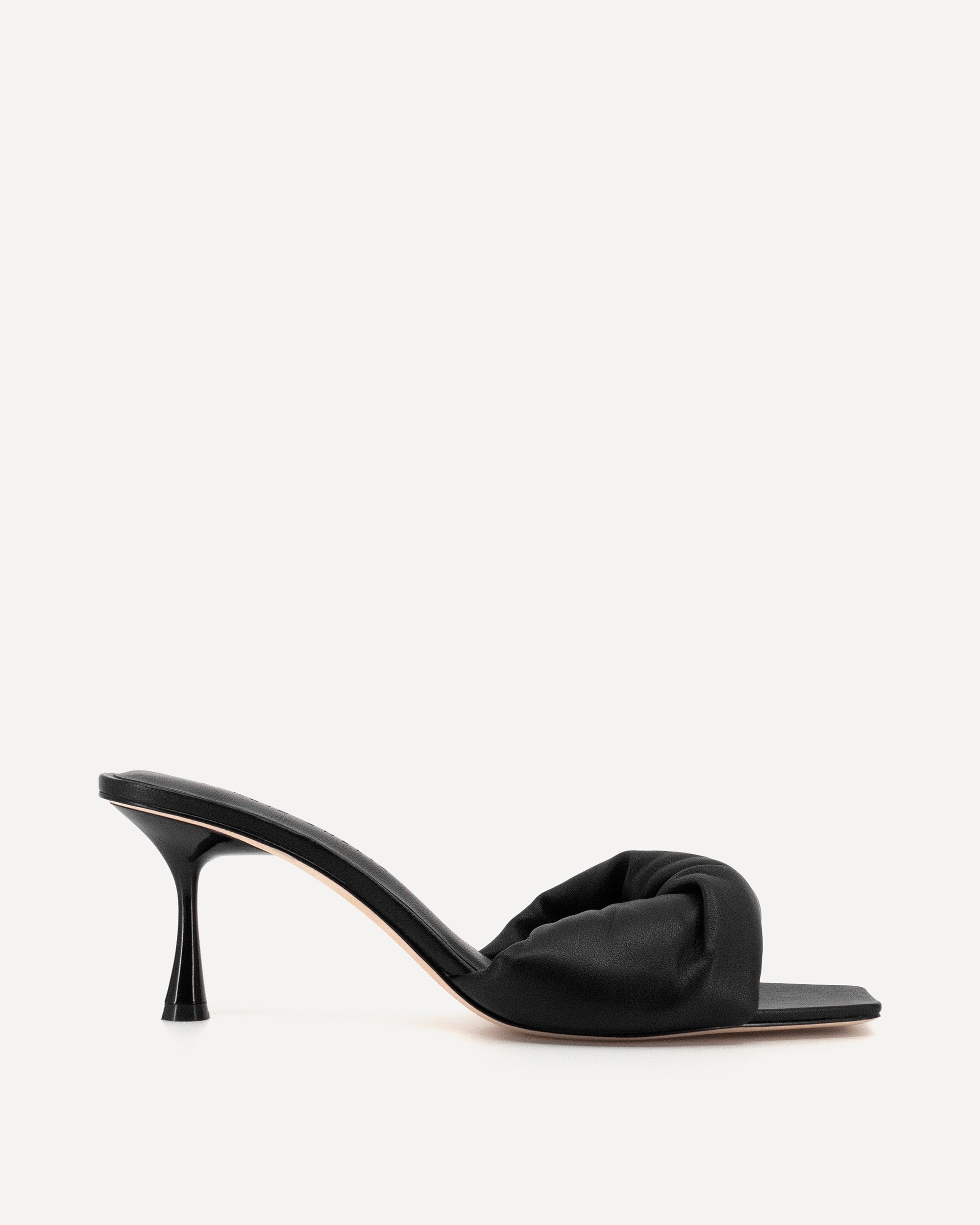 Twisted Front 70 Heel | Black