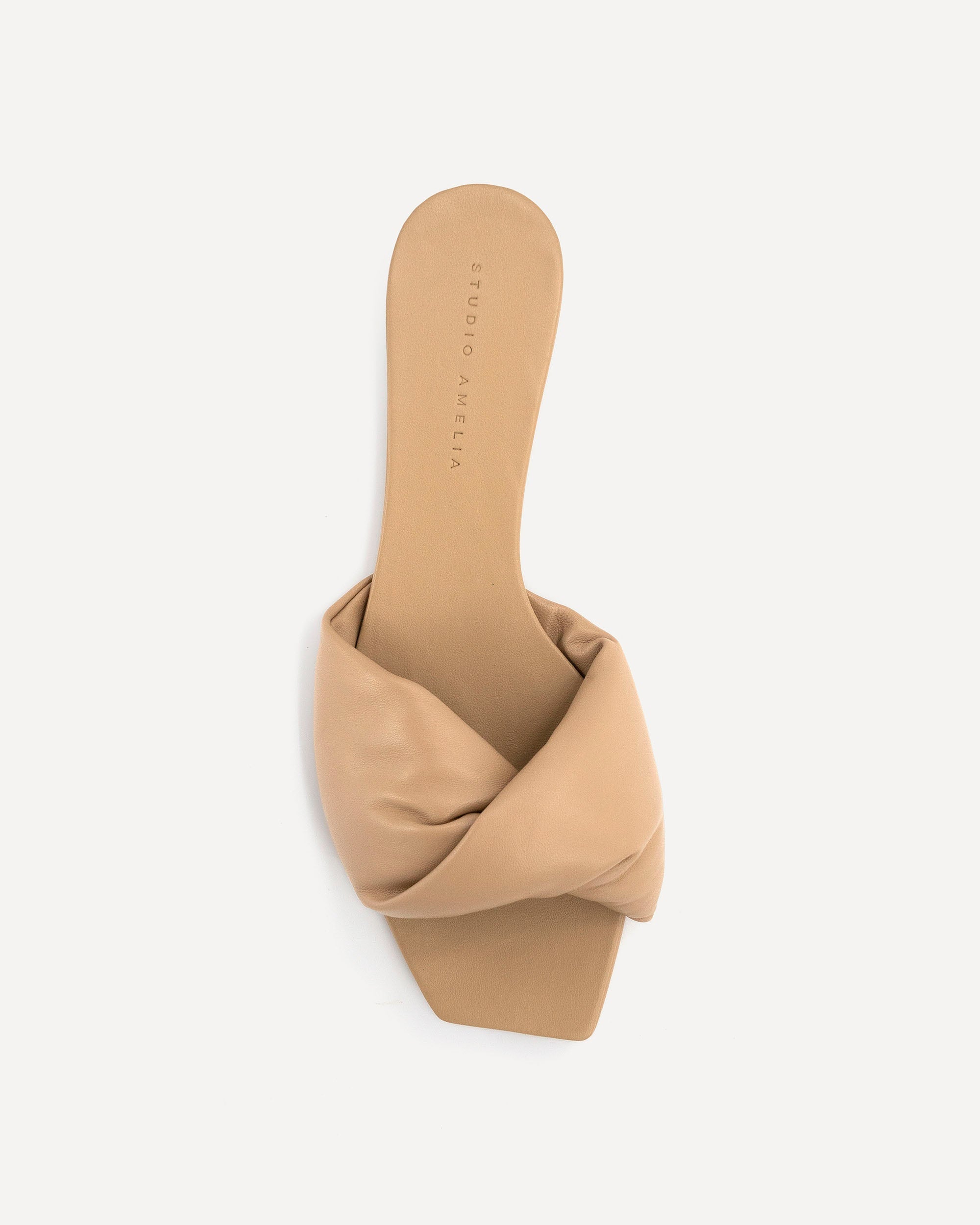 Twisted Front Flat | Beige
