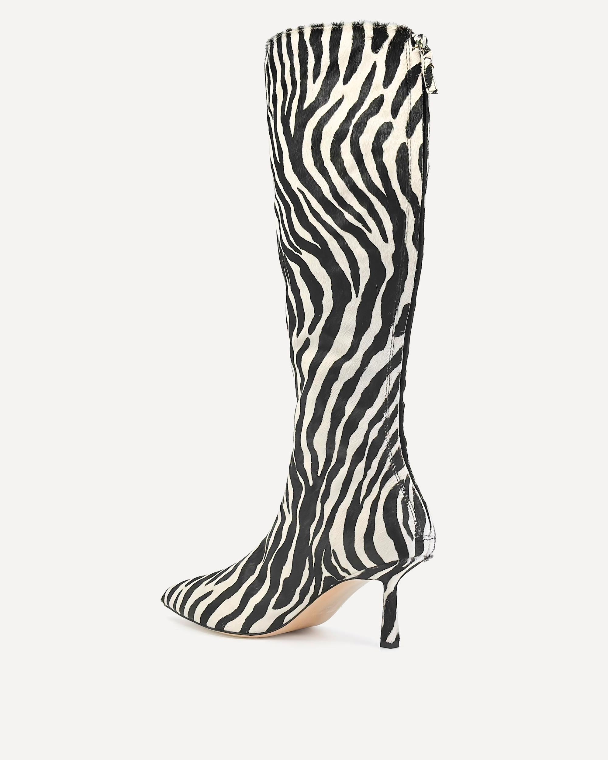 Petra Calf Boot | Zebra