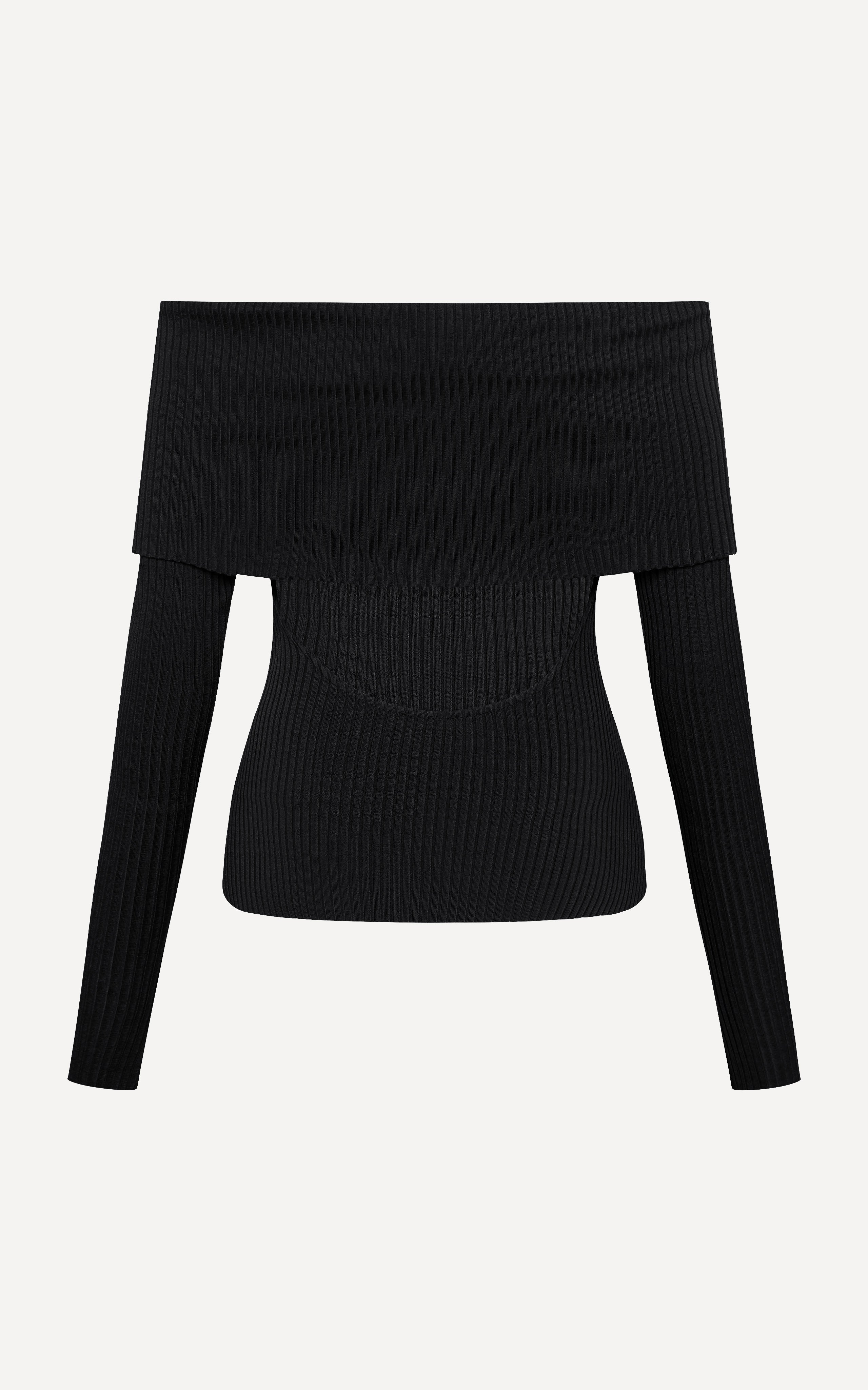 Ravine Rib Top | Black - SAMPLE