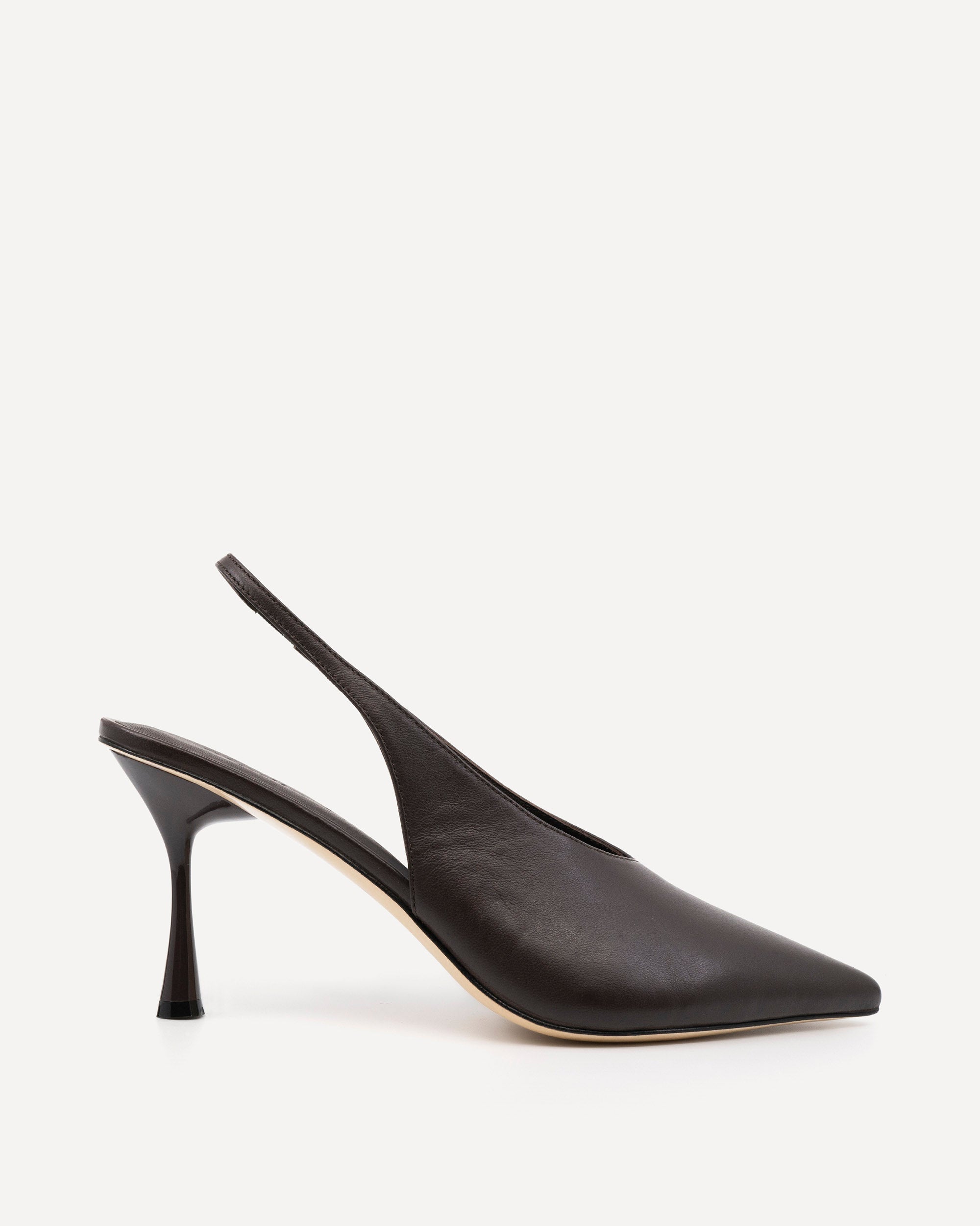 Razor Slingback 90 Heel | Chocolate