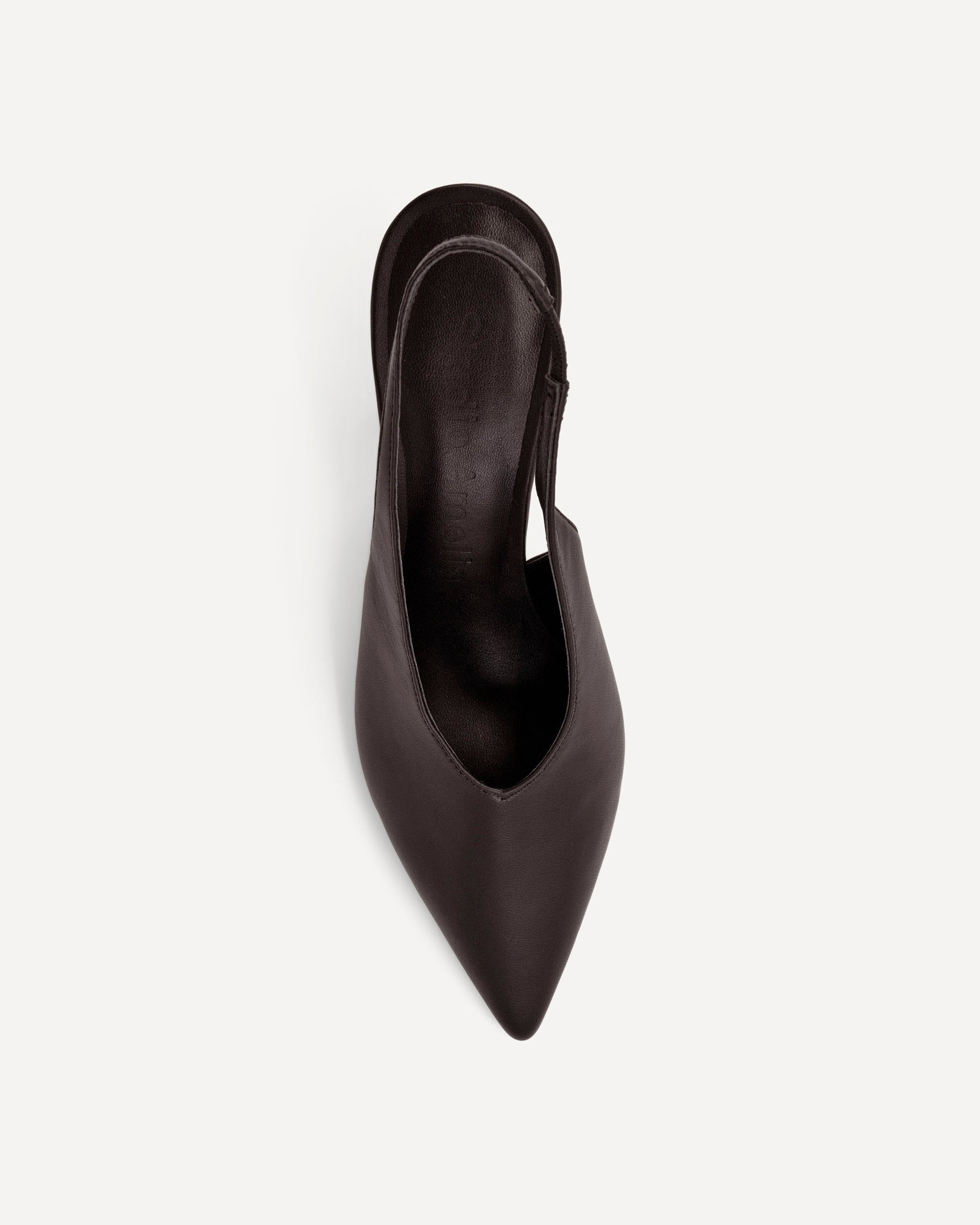 Razor Slingback 90 Heel | Chocolate