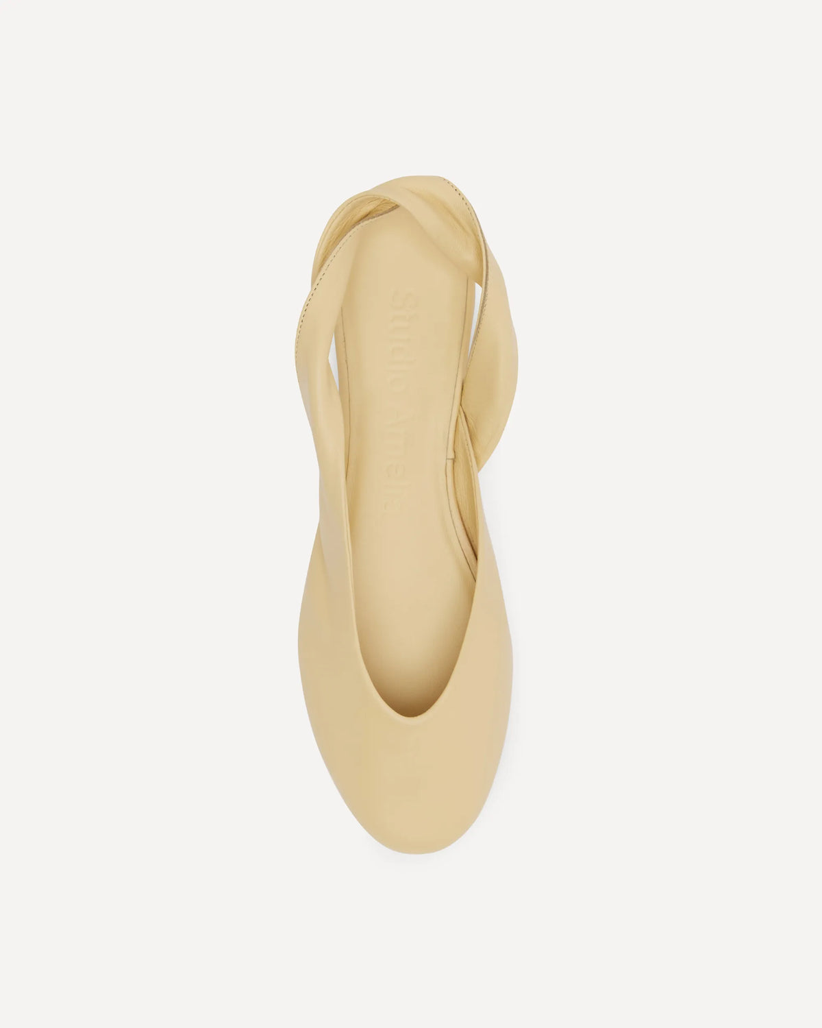 Light beige slingback flat for the office