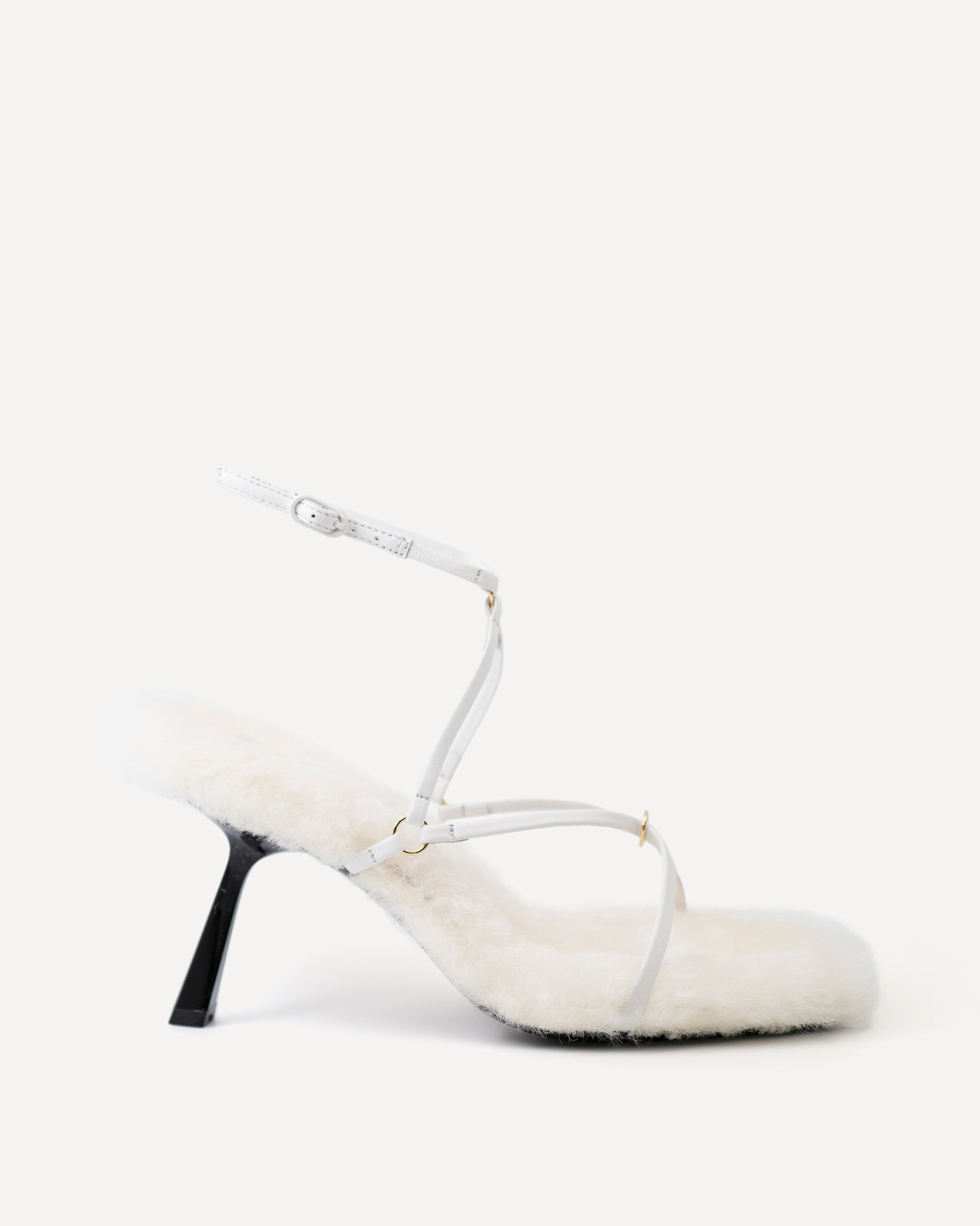 Sissonne 80 Heel | White Shearling