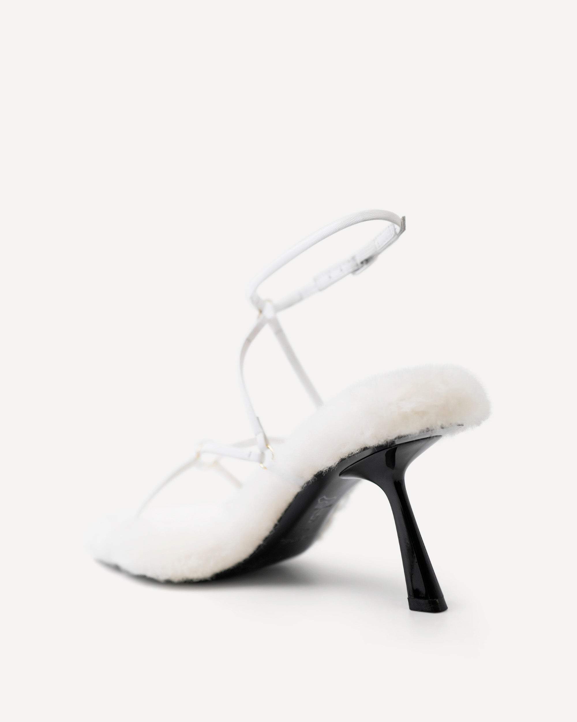 Sissonne 80 Heel | White Shearling