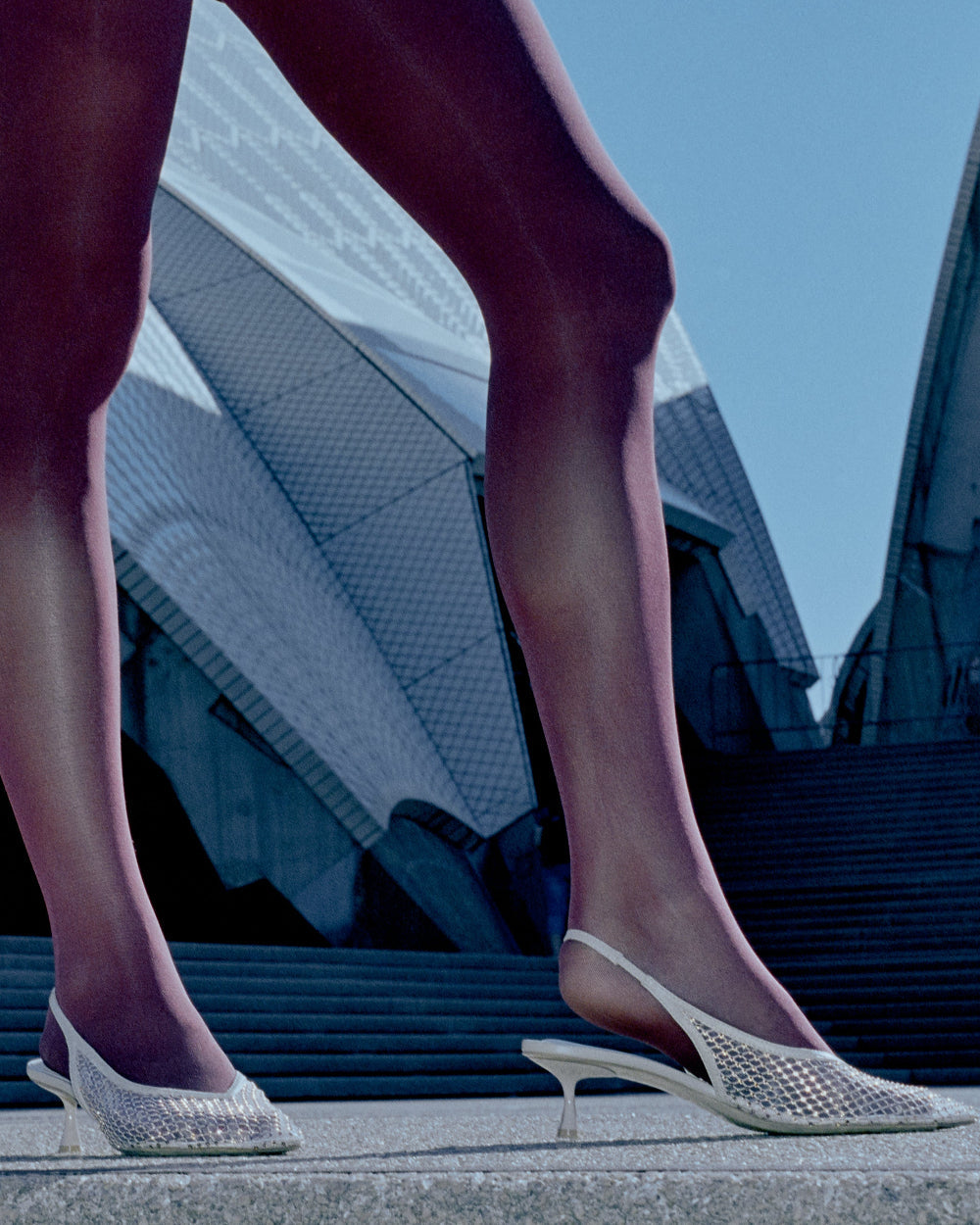 Razor 50 Heel | Champagne Mesh