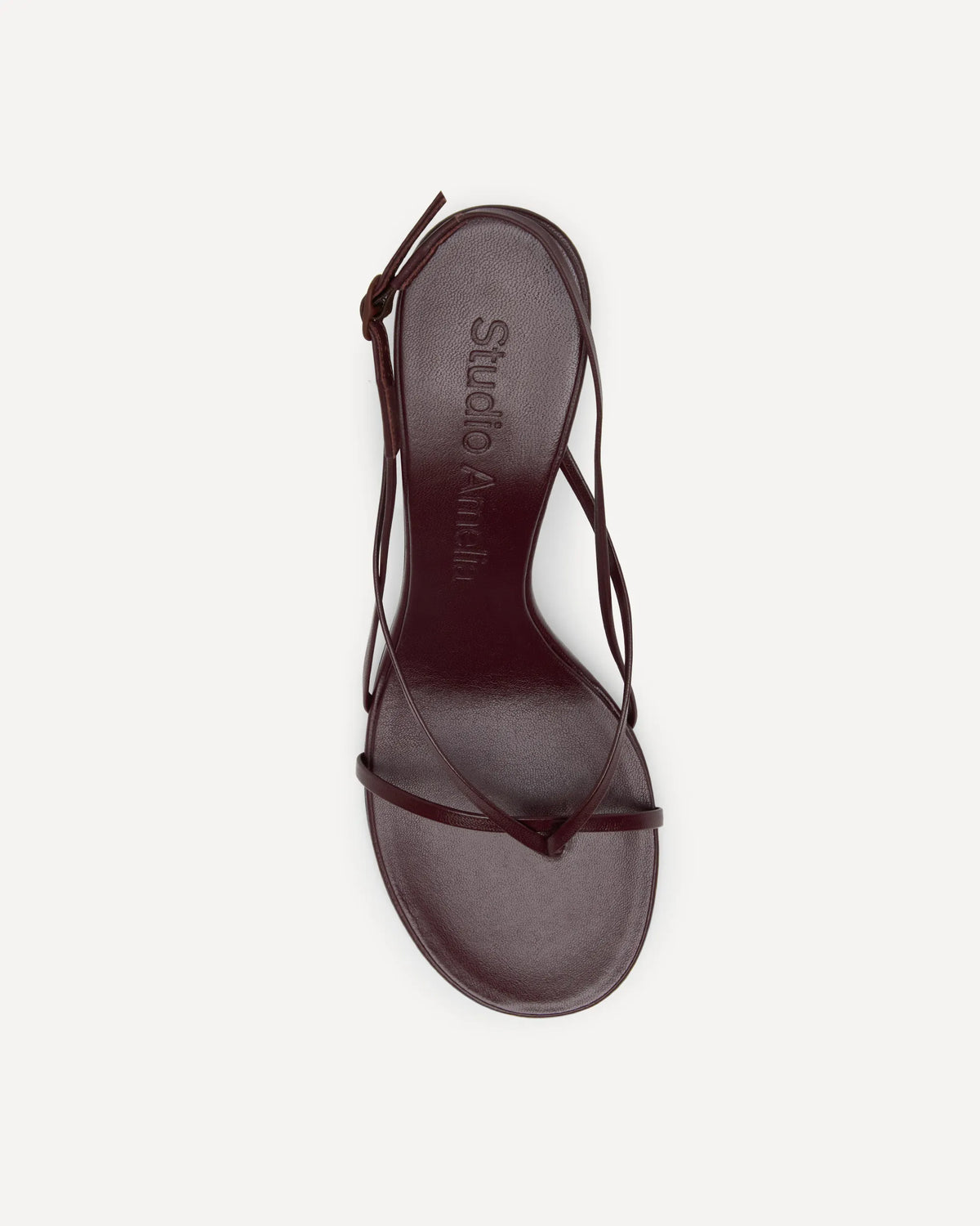 The wishbone 90 heel in burgundy