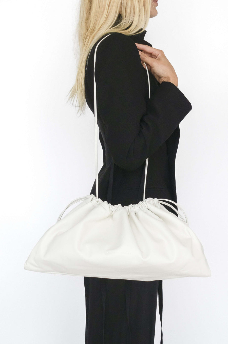 Maxi Drawstring Bag | White