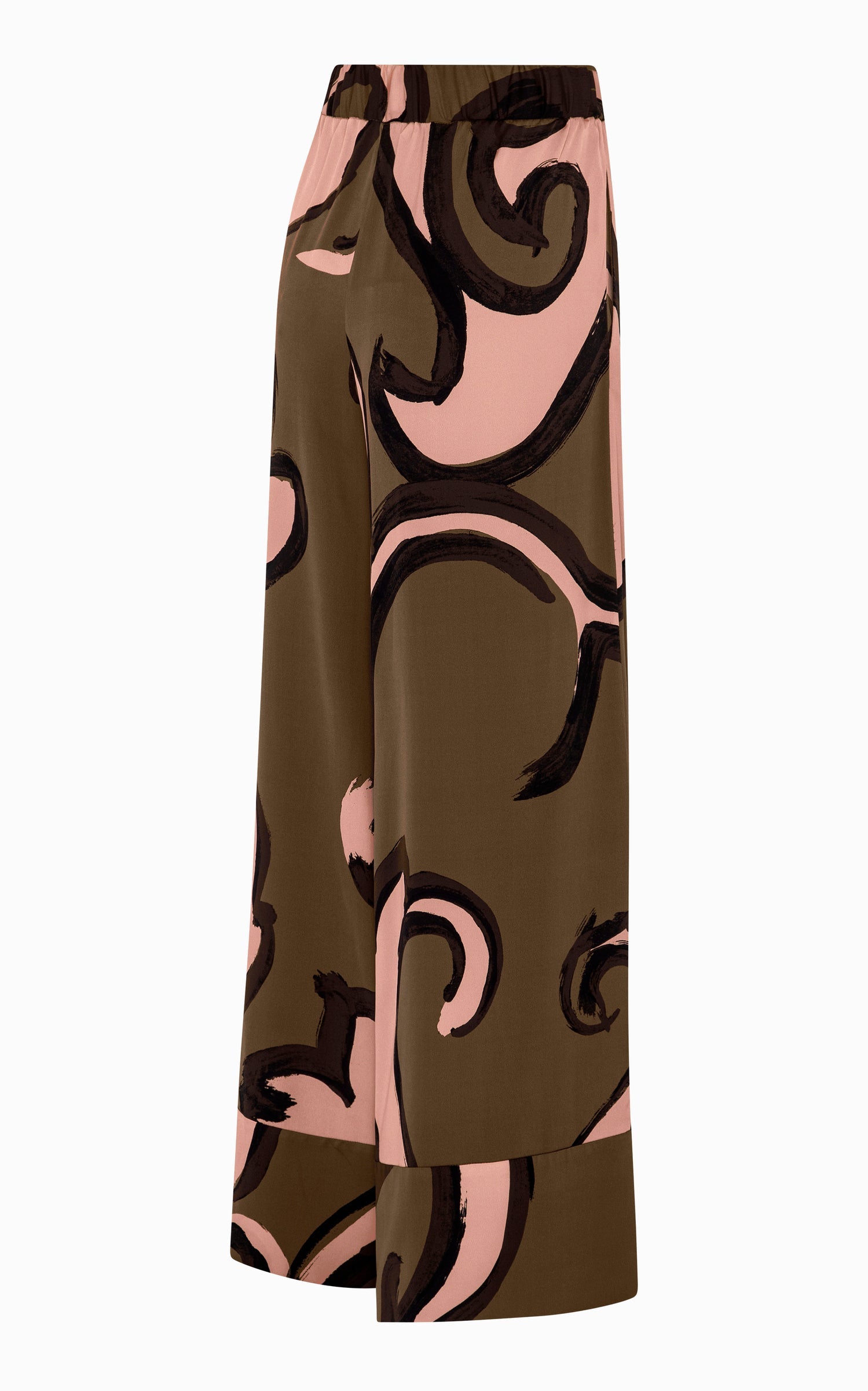 Fluid Palazzo Pant | Abstract Paisley Print - SAMPLE