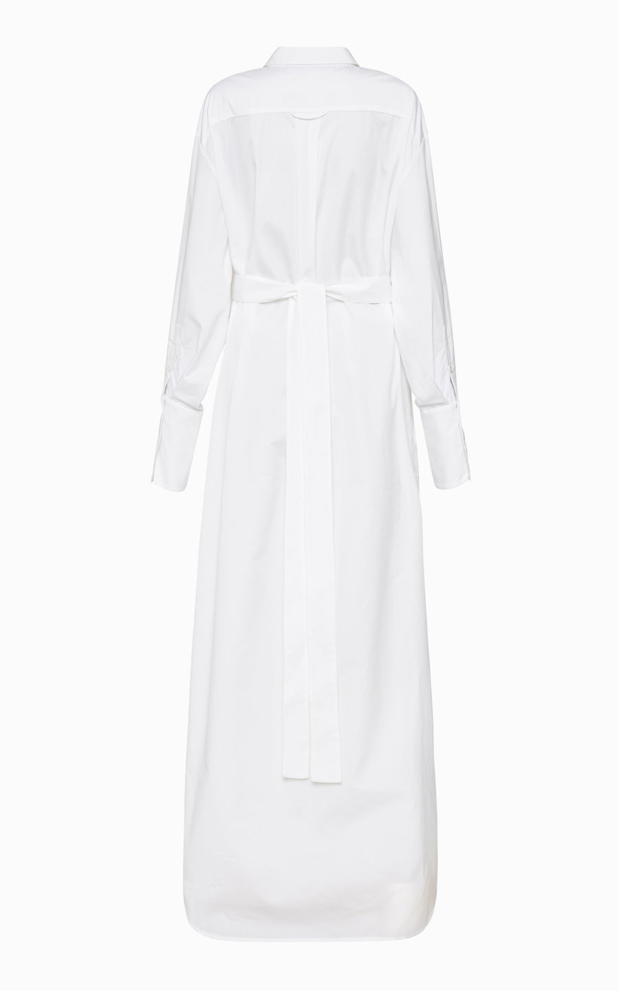 Tendril Bib Shirt Dress | White