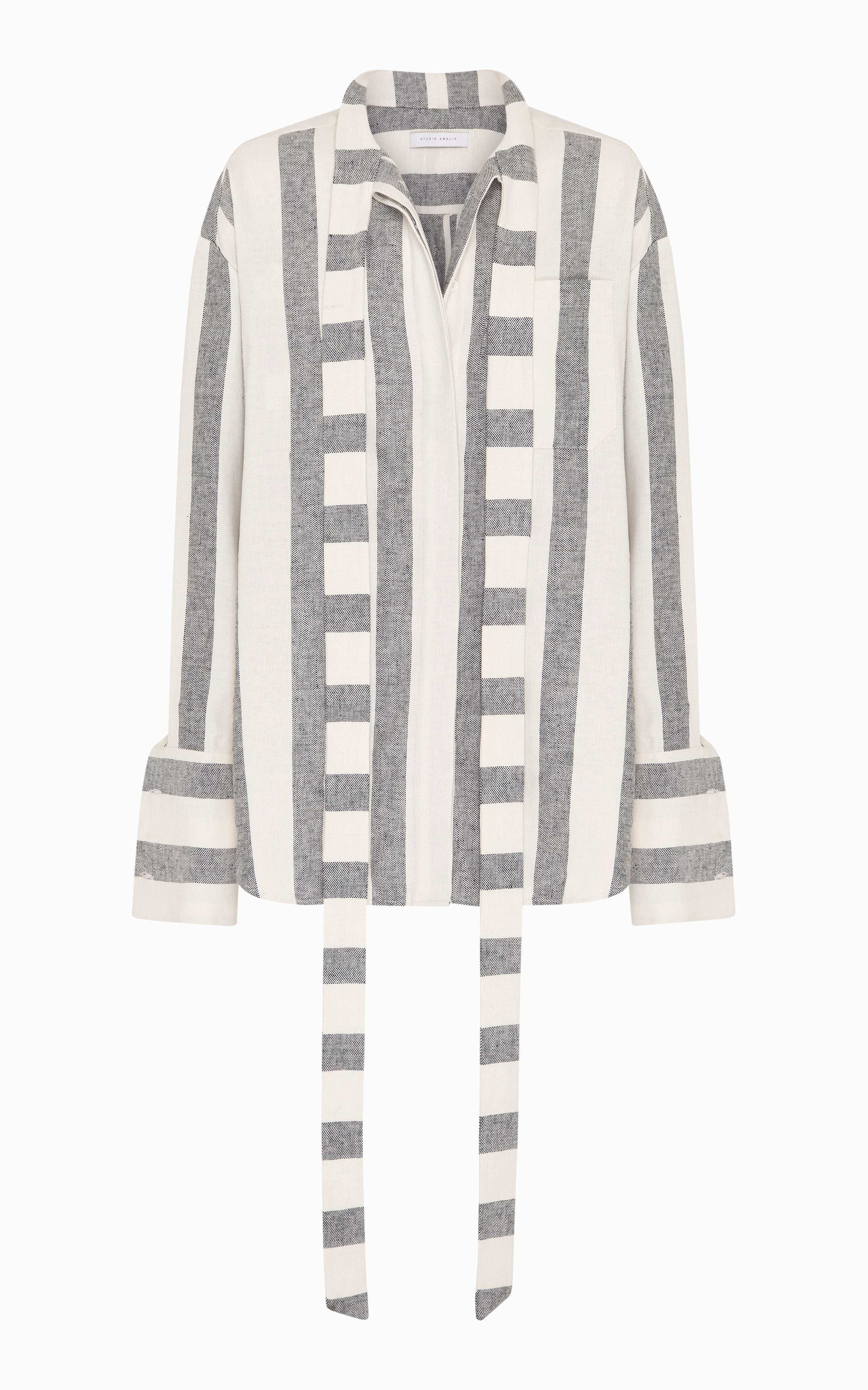 Tentacle Tie Shirt | Navy Stripe - SAMPLE