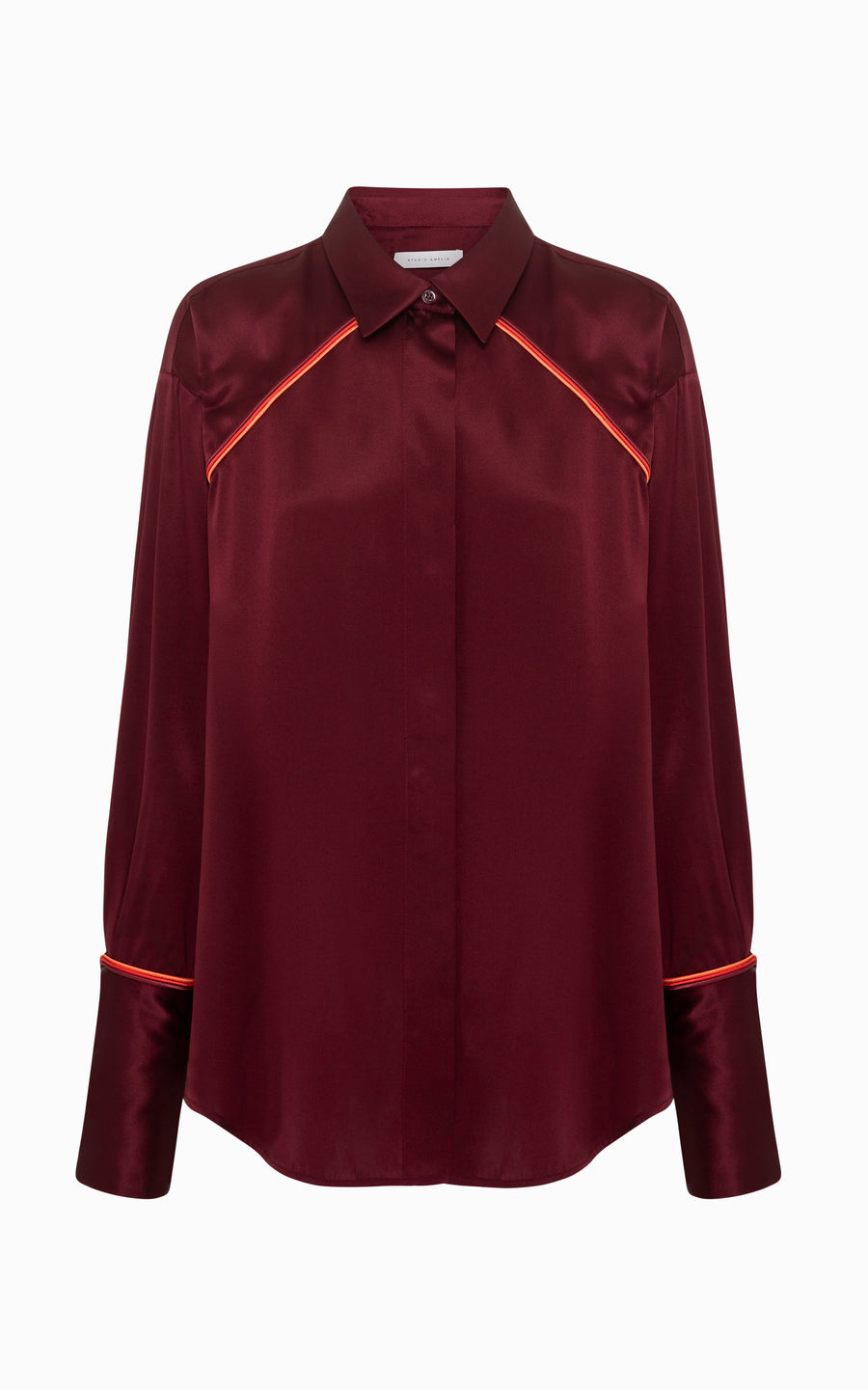 Vespa Piped Shirt | Bordeaux