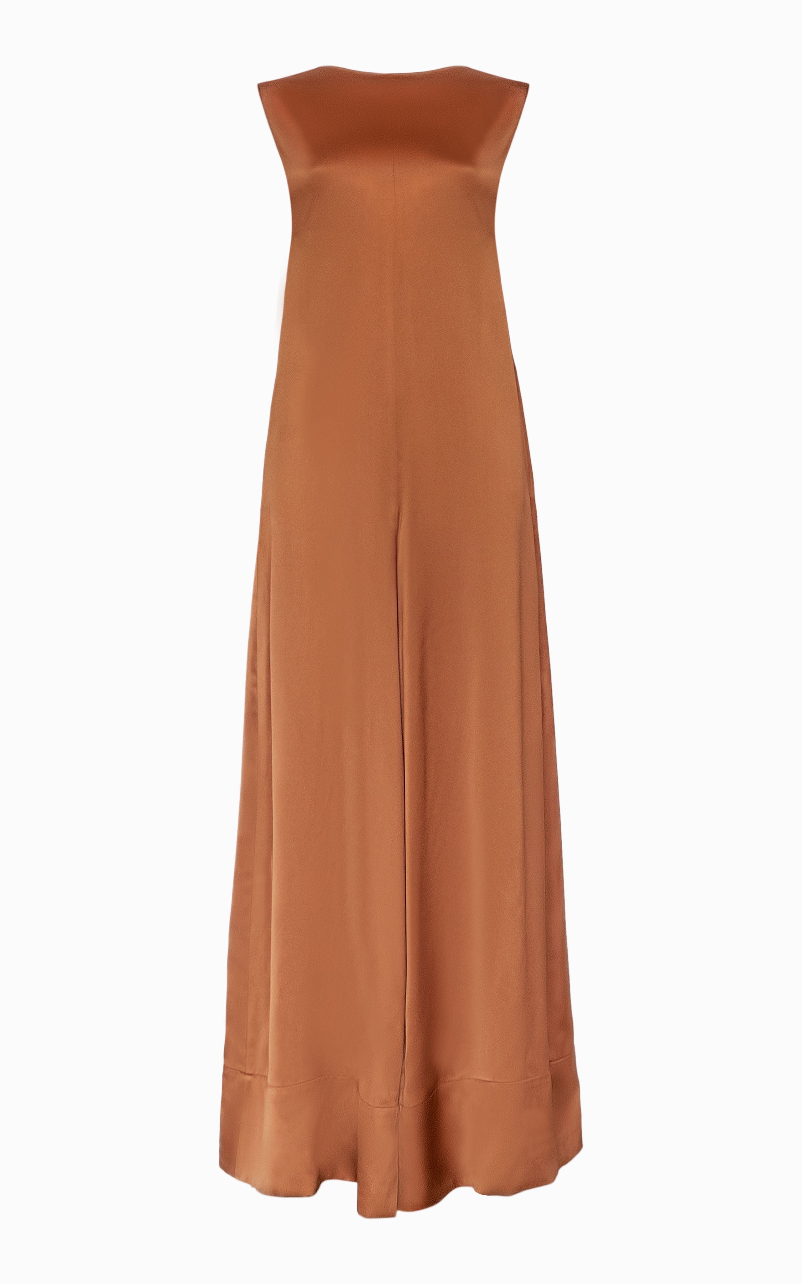 Sliced Back Palazzo Jumpsuit | Caramel - SAMPLE