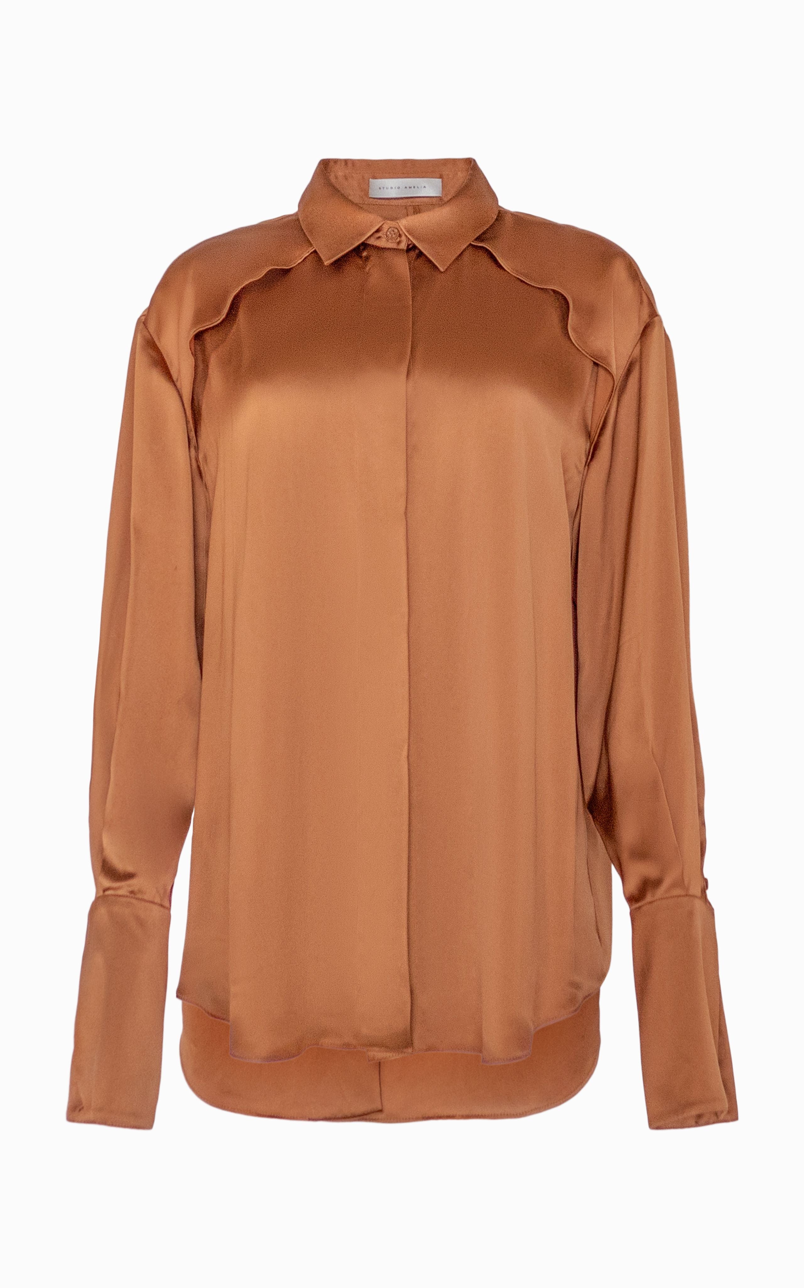 Molten Yoke Shirt | Caramel - SAMPLE