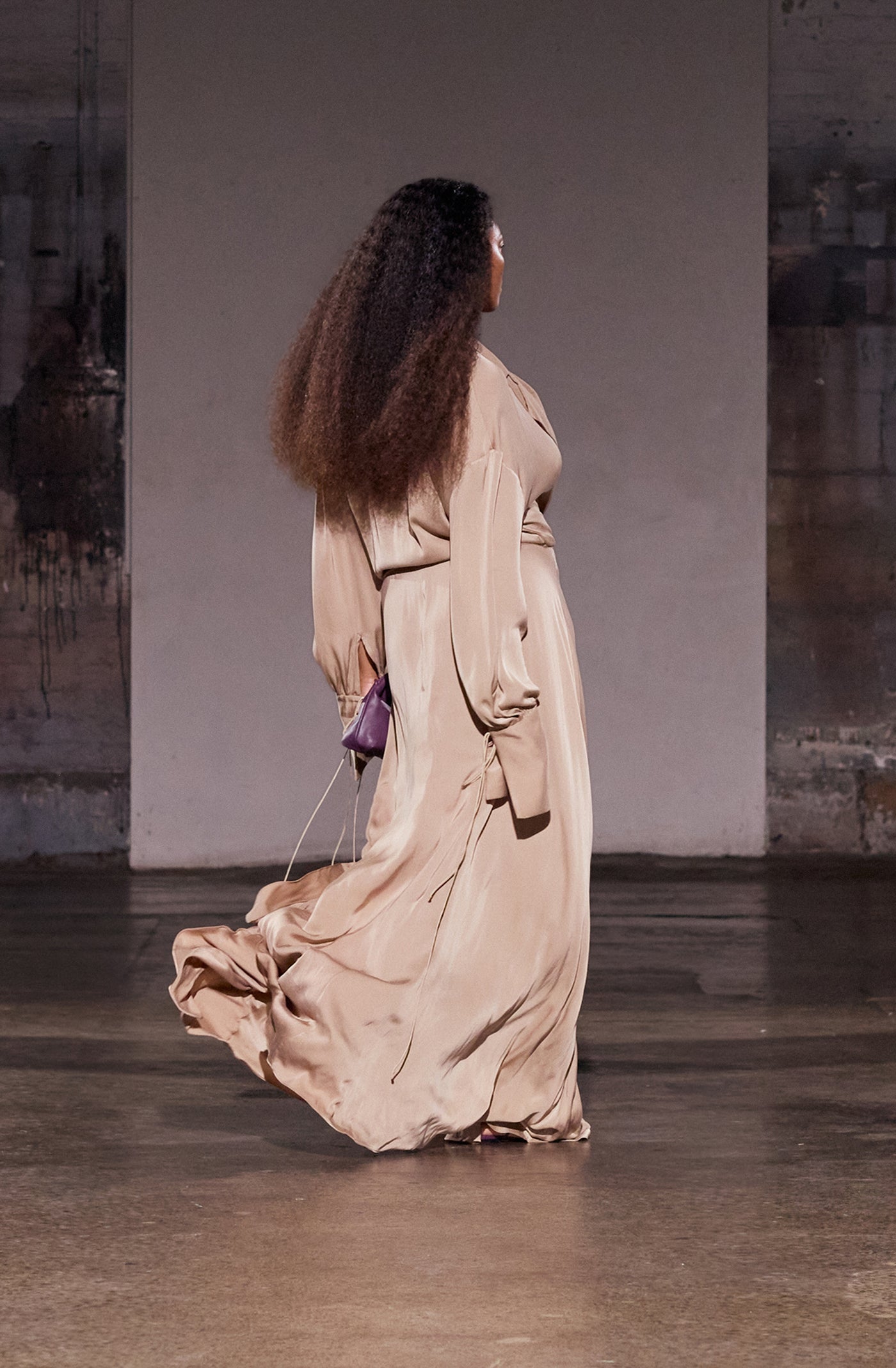 Alchemist Draped Wrap Maxi Dress | Chai - SAMPLE
