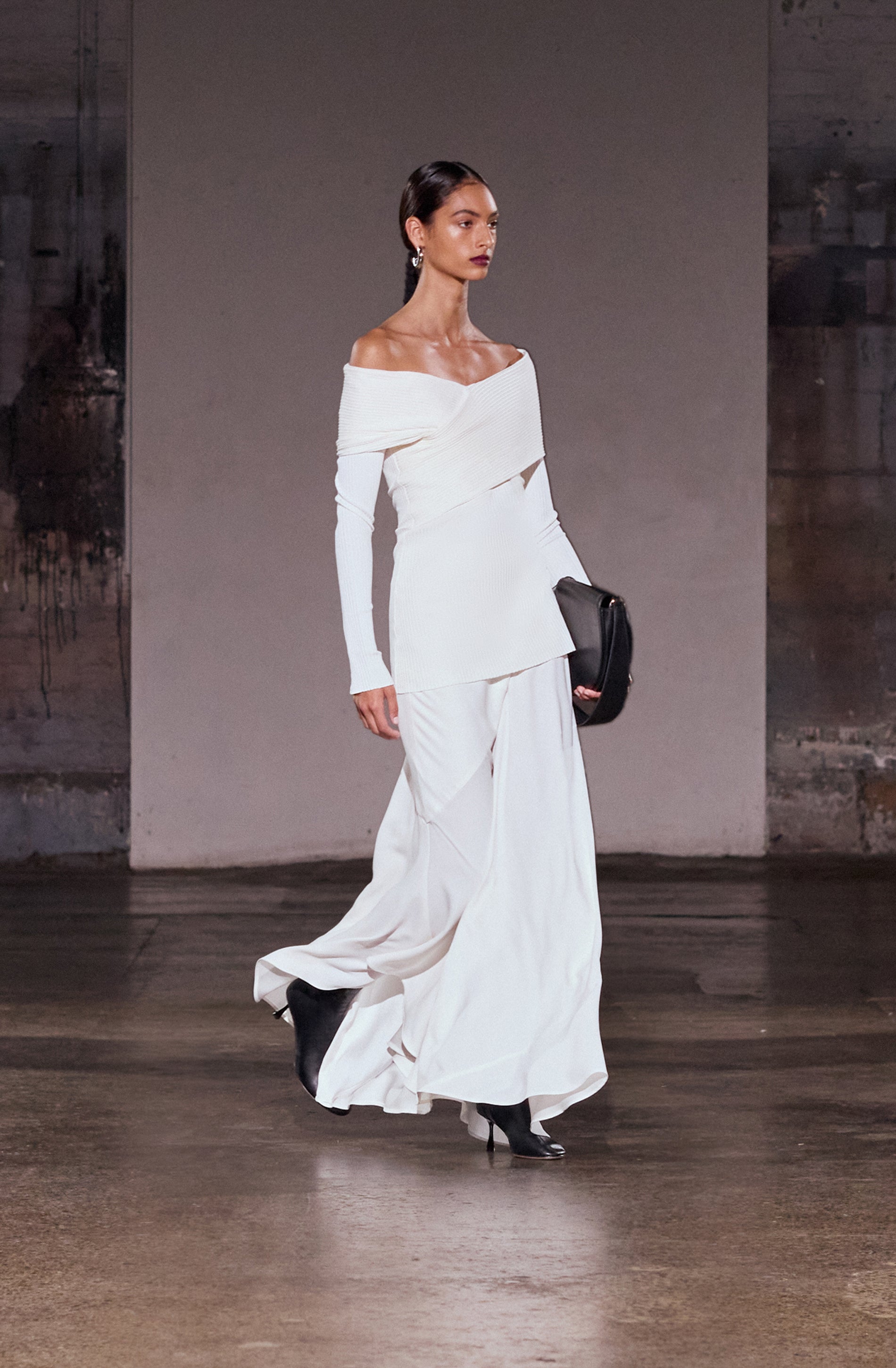 Boa Wrapped Rib Top | Ivory