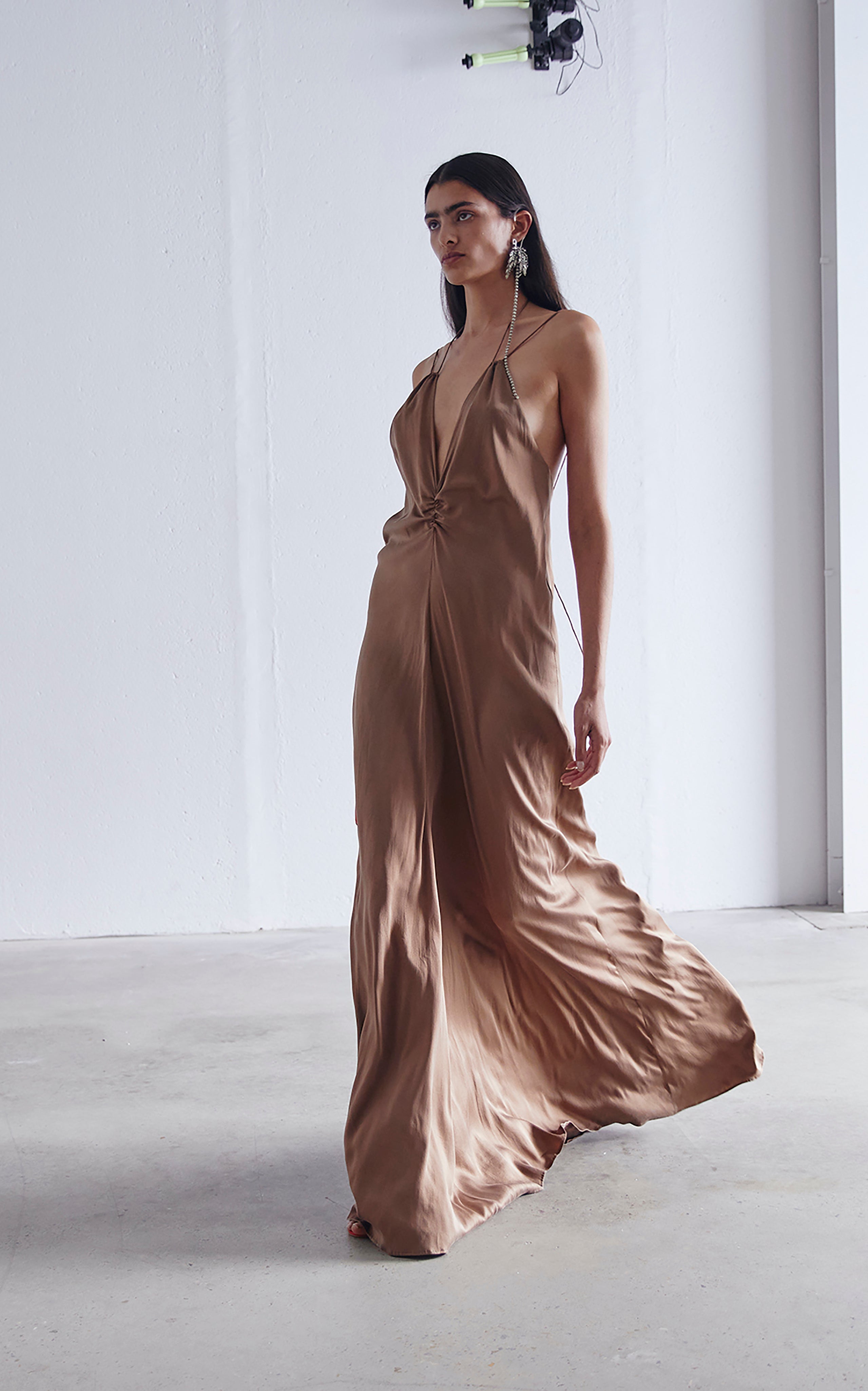 Cowrie Bias Slip Dress | Black