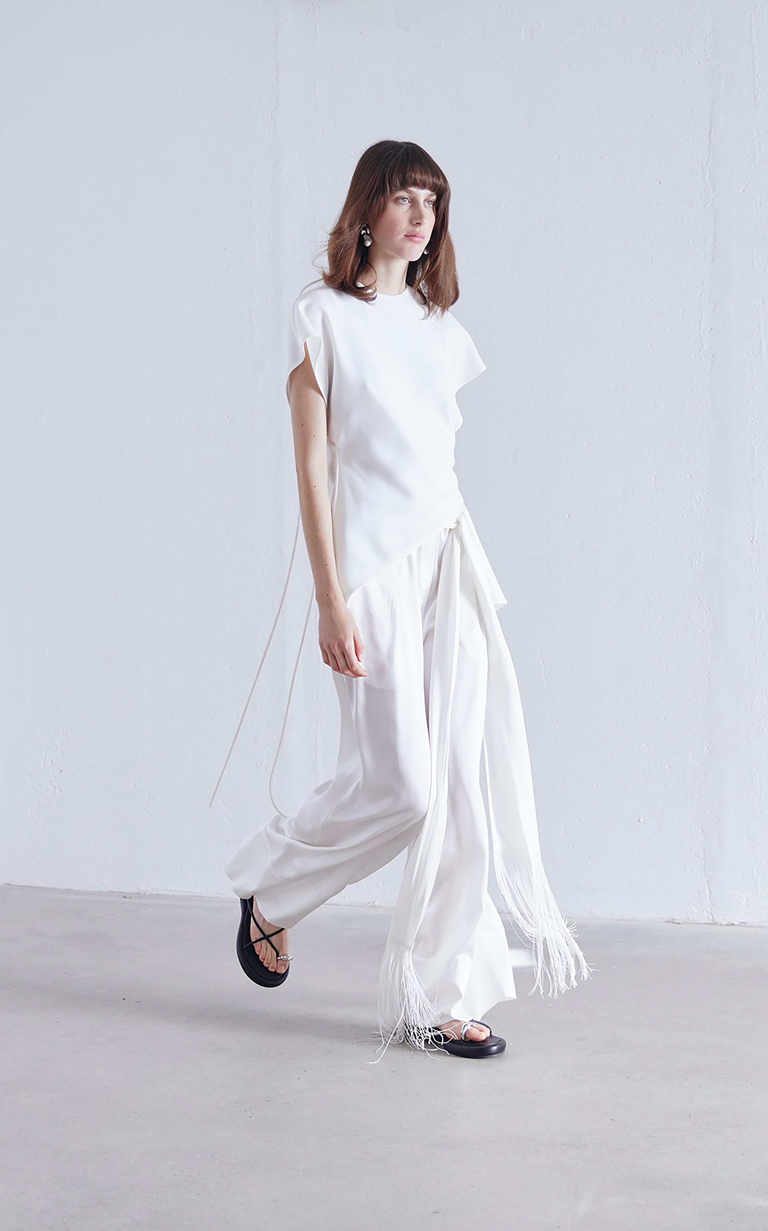 Fluid Palazzo Pant | Black Silk