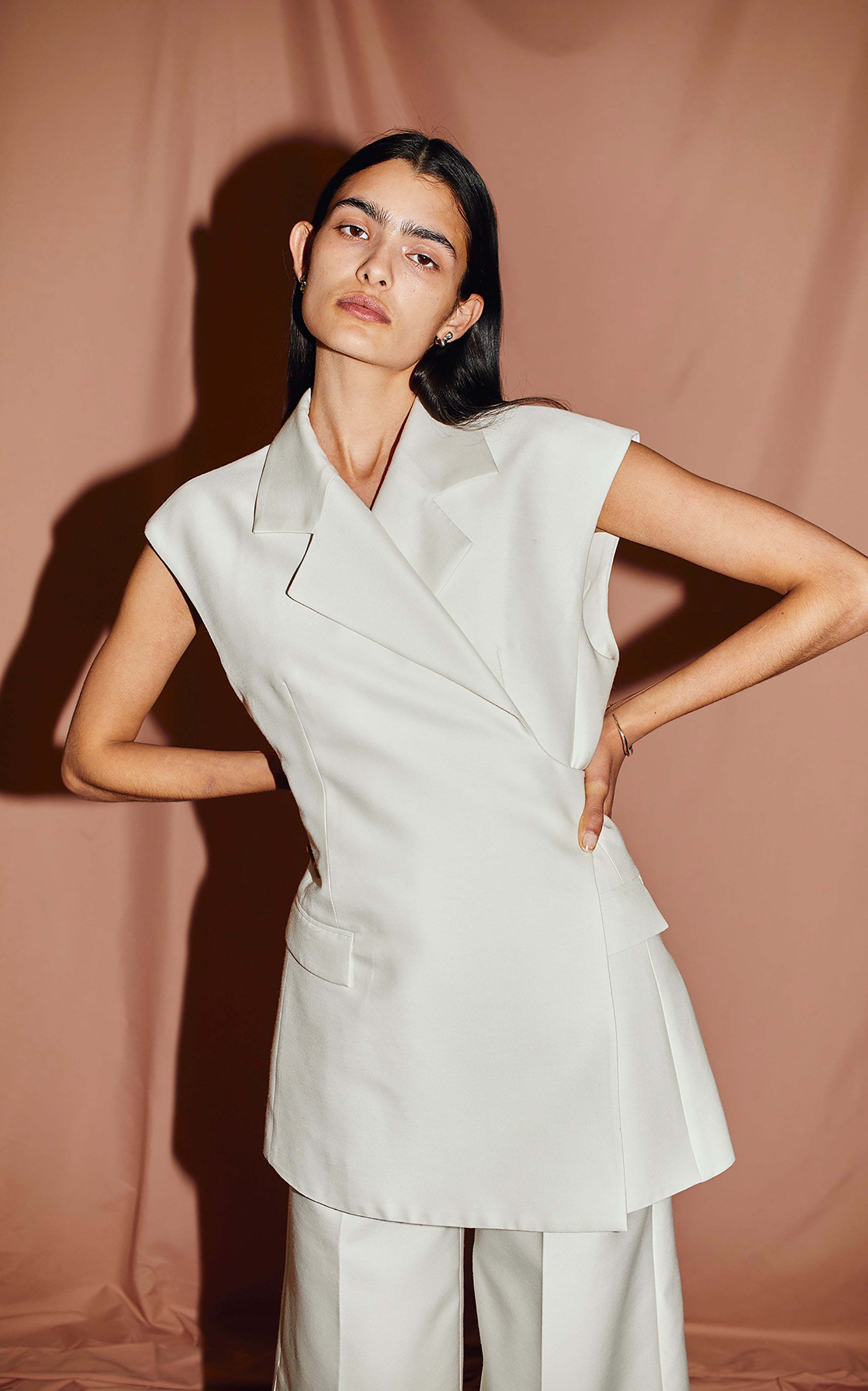 Amphitrite Wrap Waistcoat | Ivory