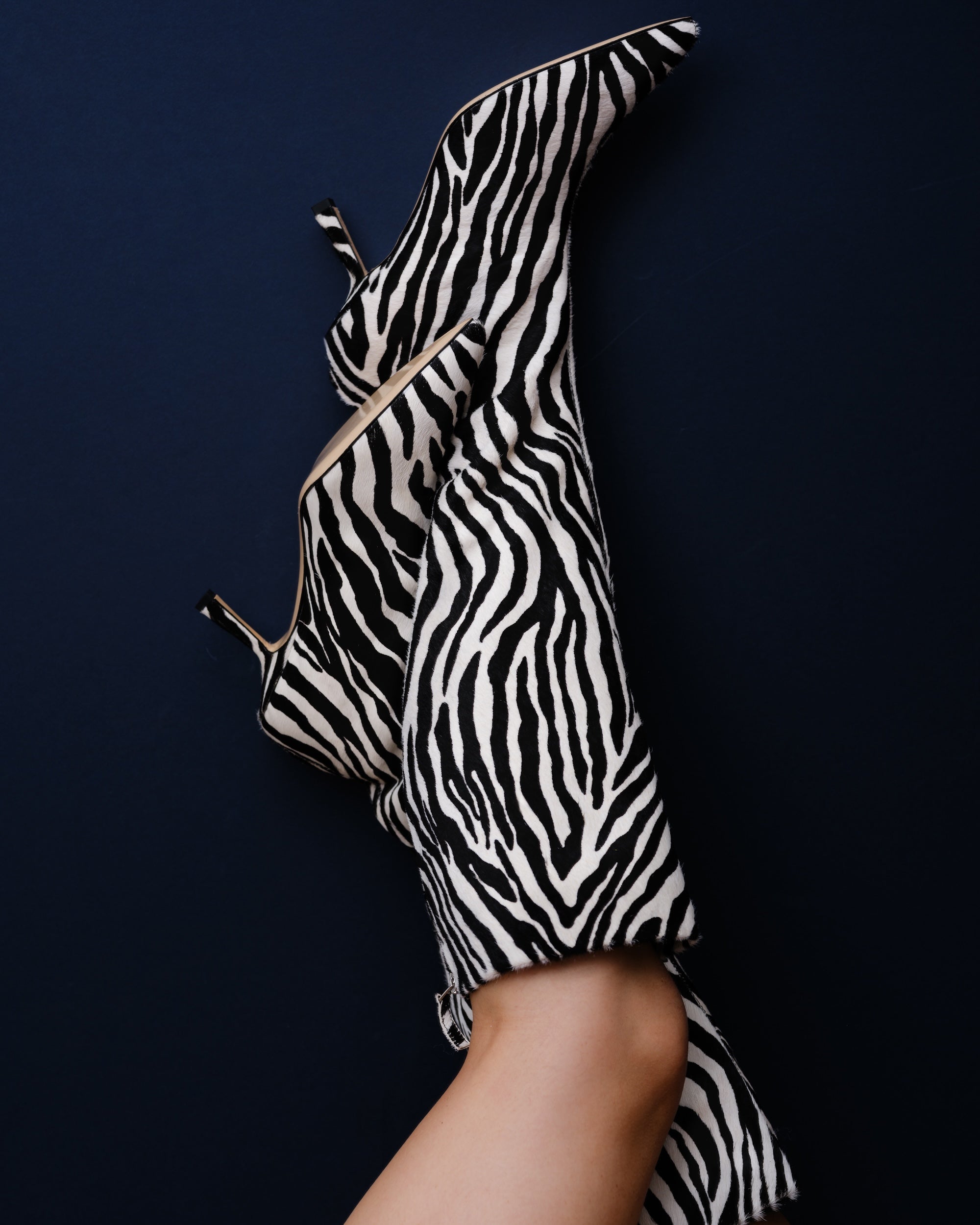Petra Calf Boot | Zebra