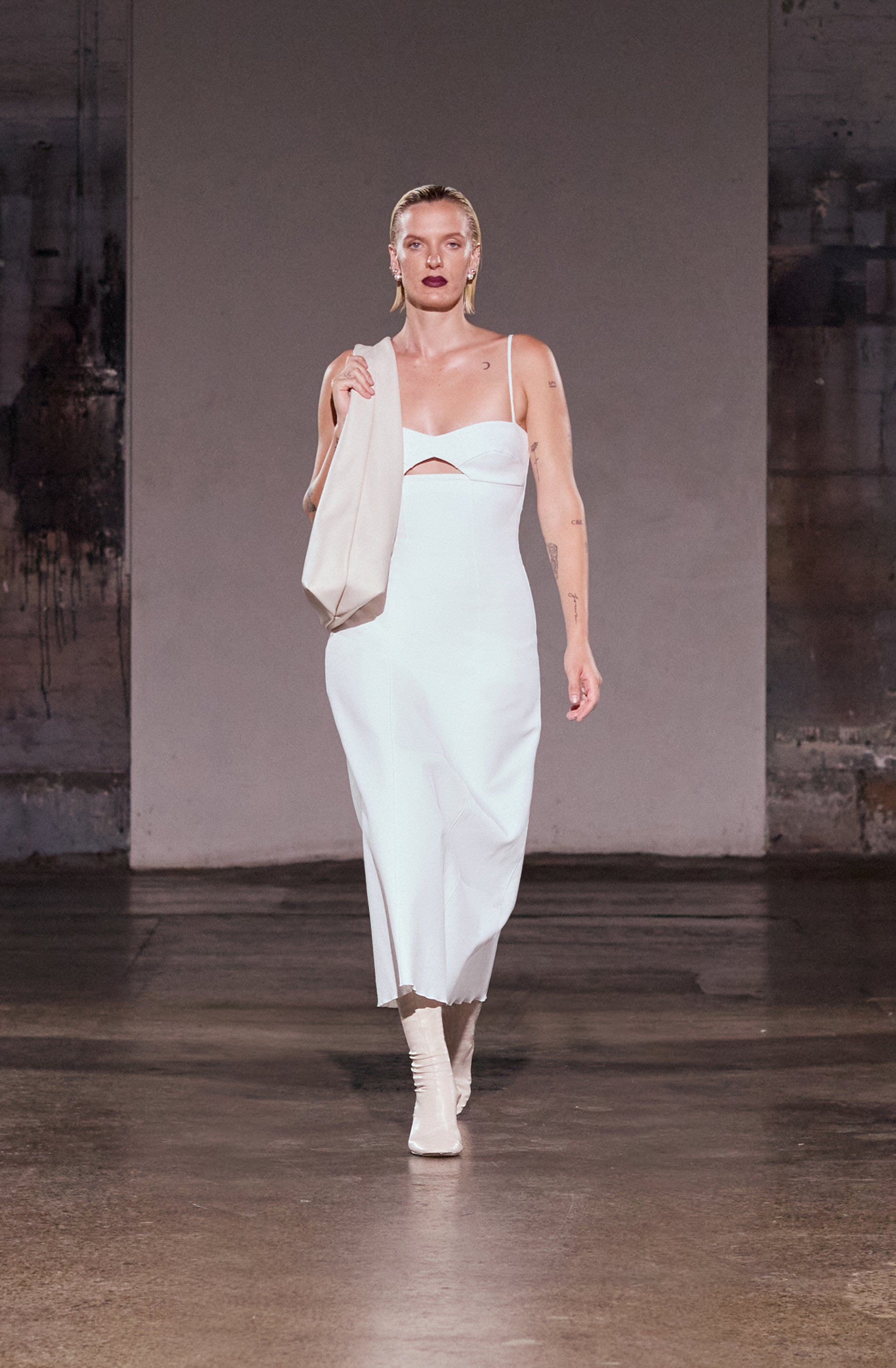 Ether Cutout Midi Dress | Ivory