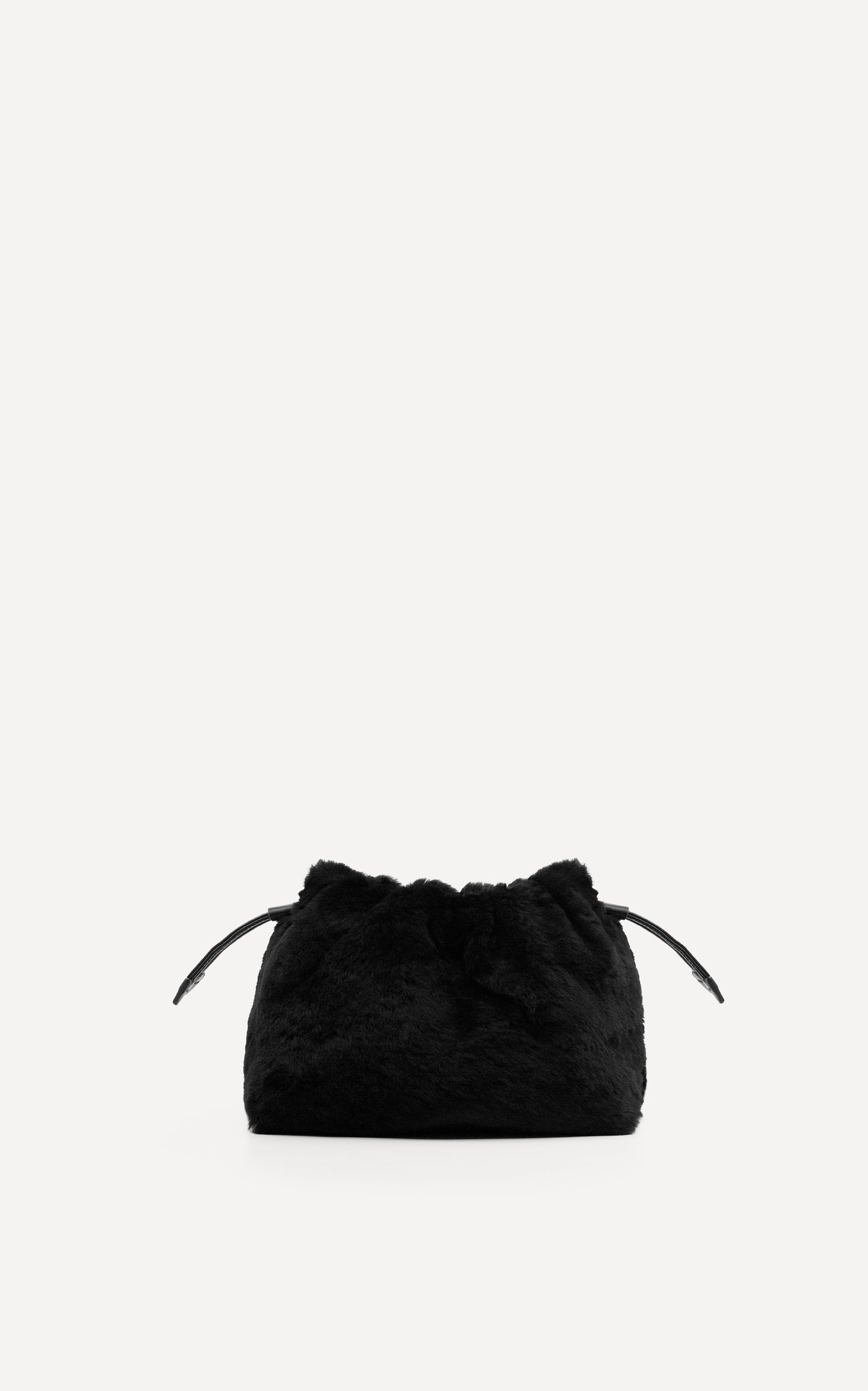 Alexandra Petite Drawstring | Black Shearling