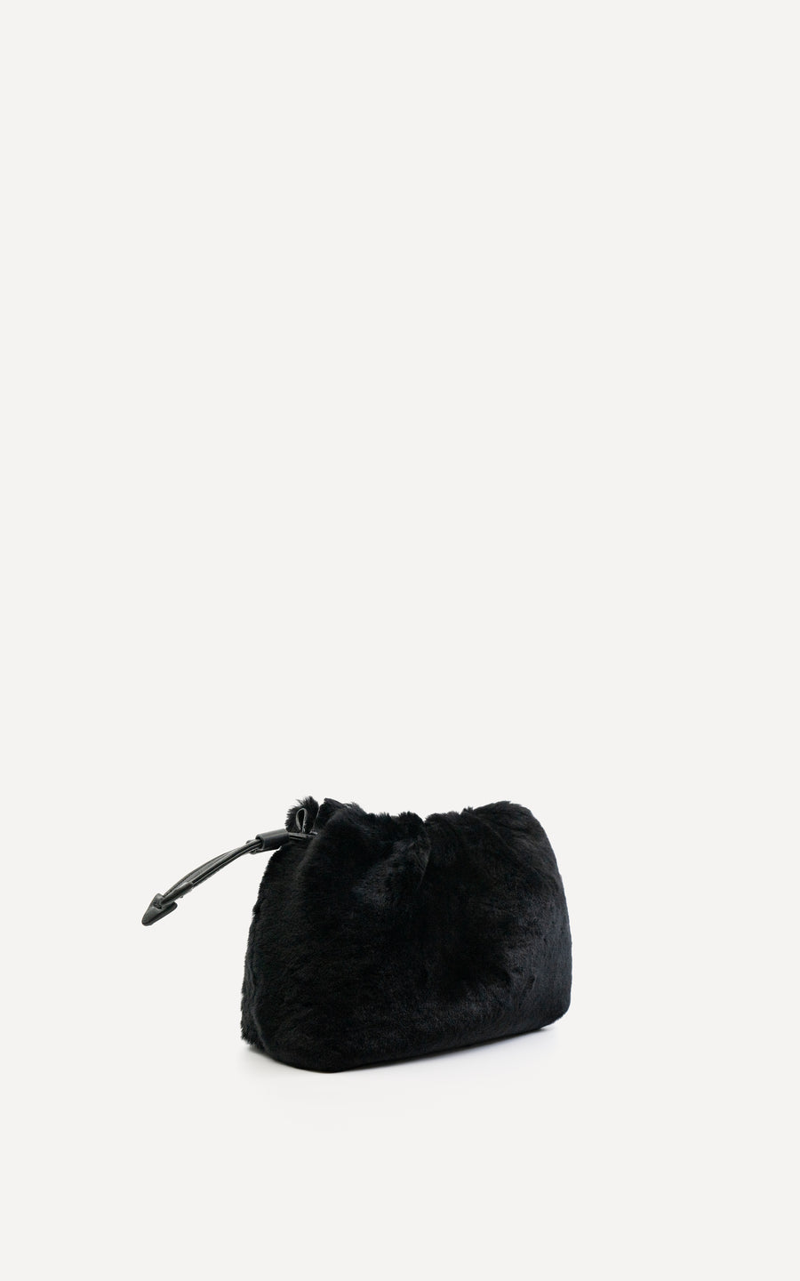 Alexandra Petite Drawstring | Black Shearling