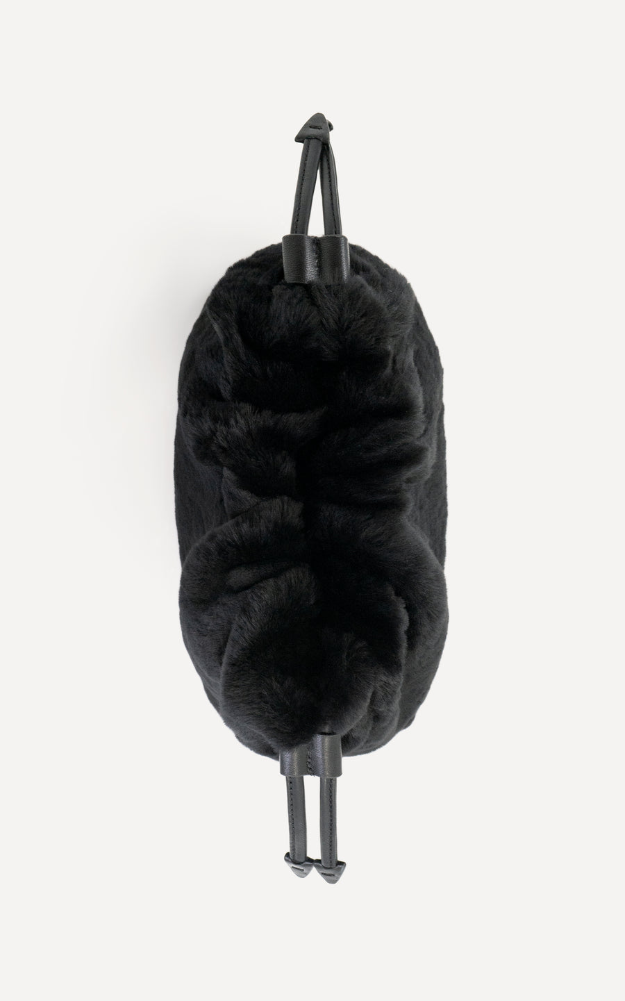 Alexandra Petite Drawstring | Black Shearling