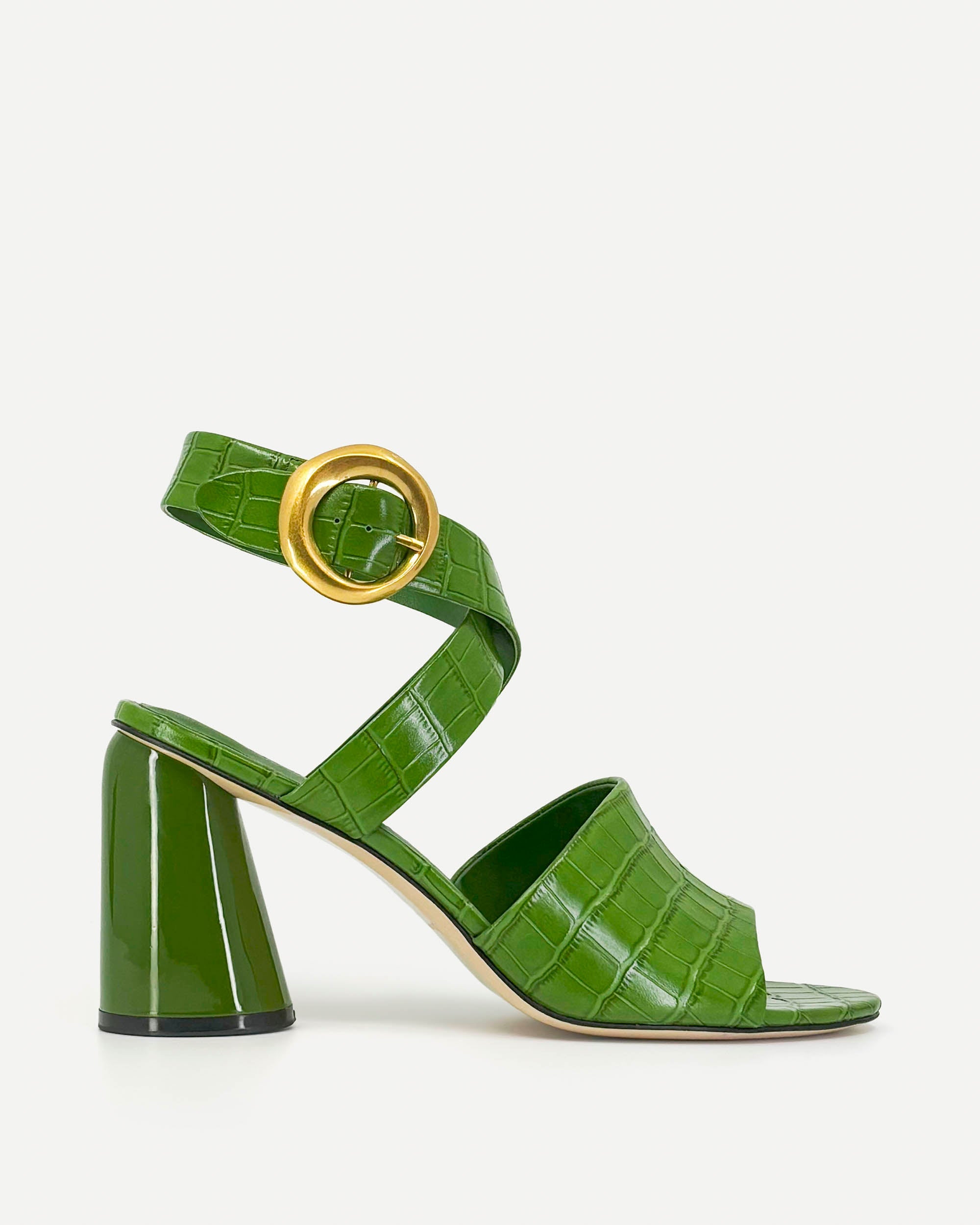 Allegra 90 Mule | Sage Crocodile