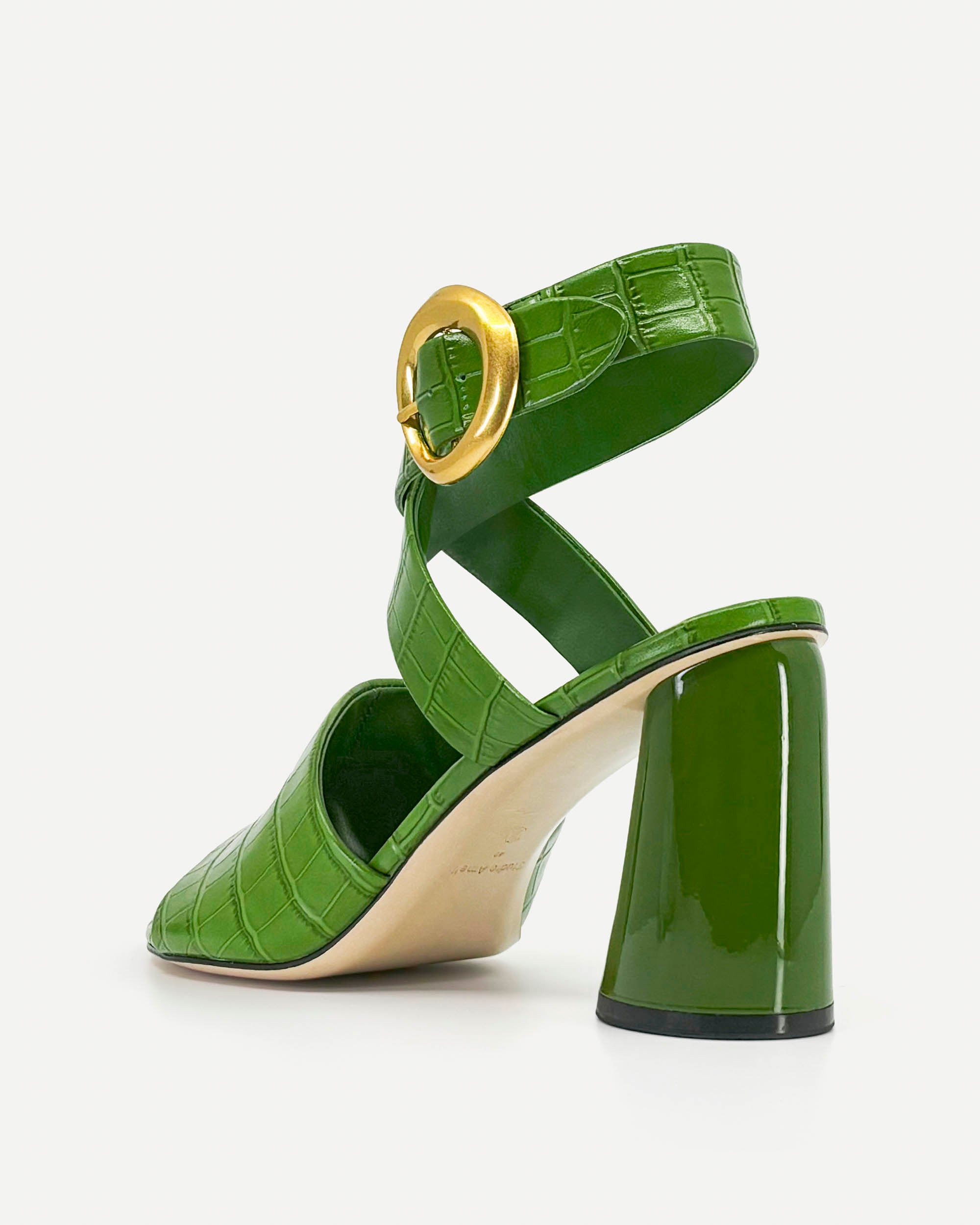 Allegra 90 Mule | Sage Crocodile