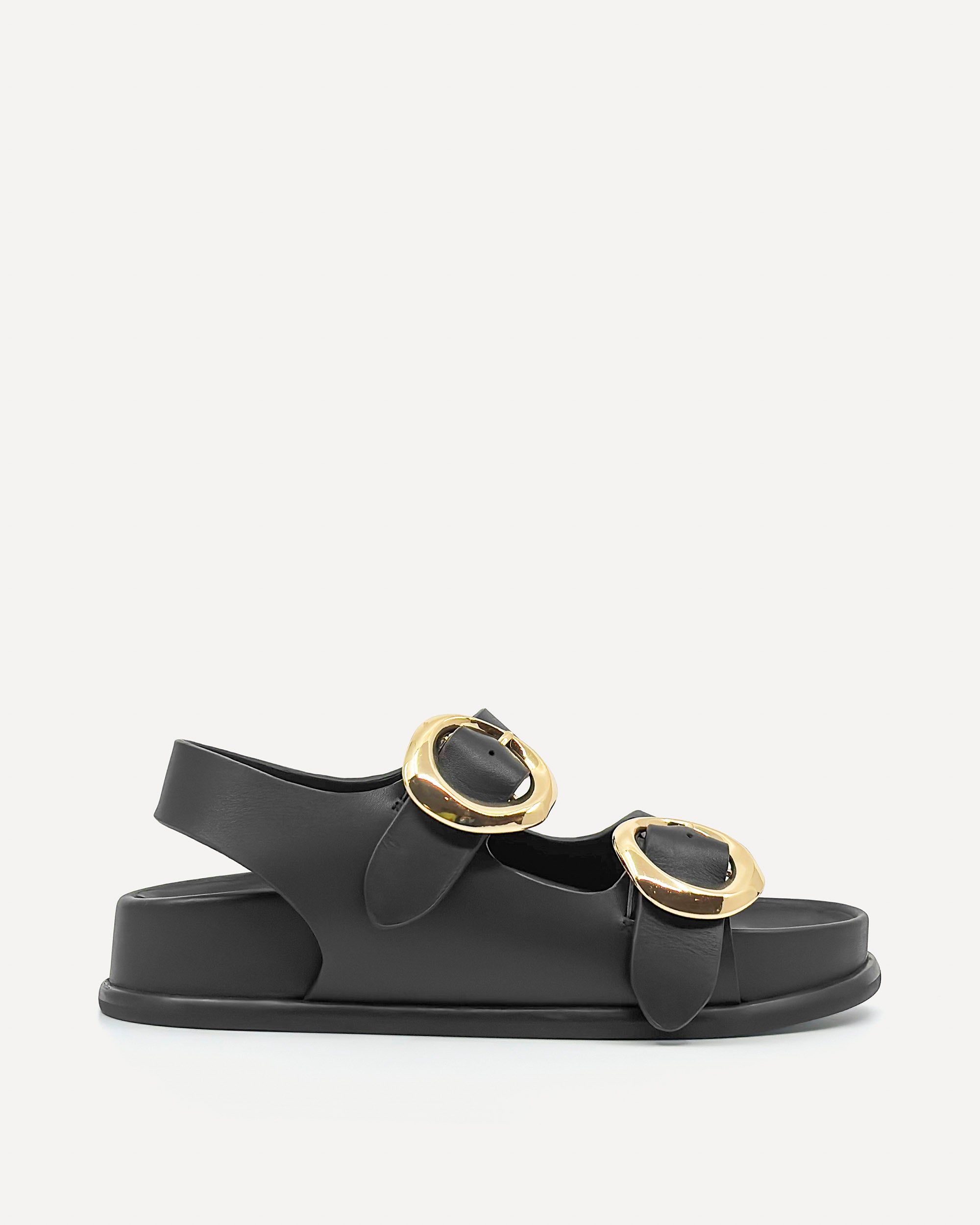 Allegra Chunky Flat Sandal | Black