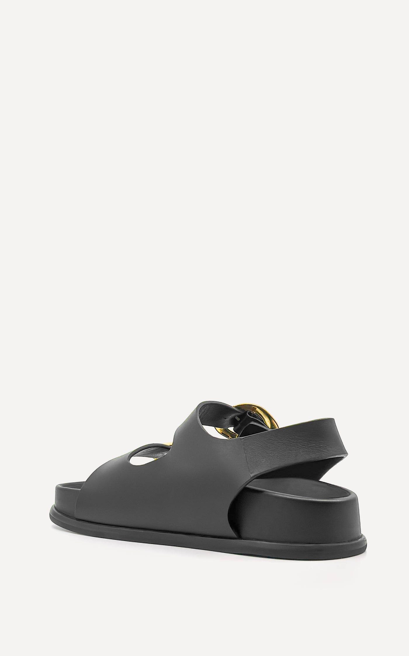 Allegra Chunky Flat Sandal | Black