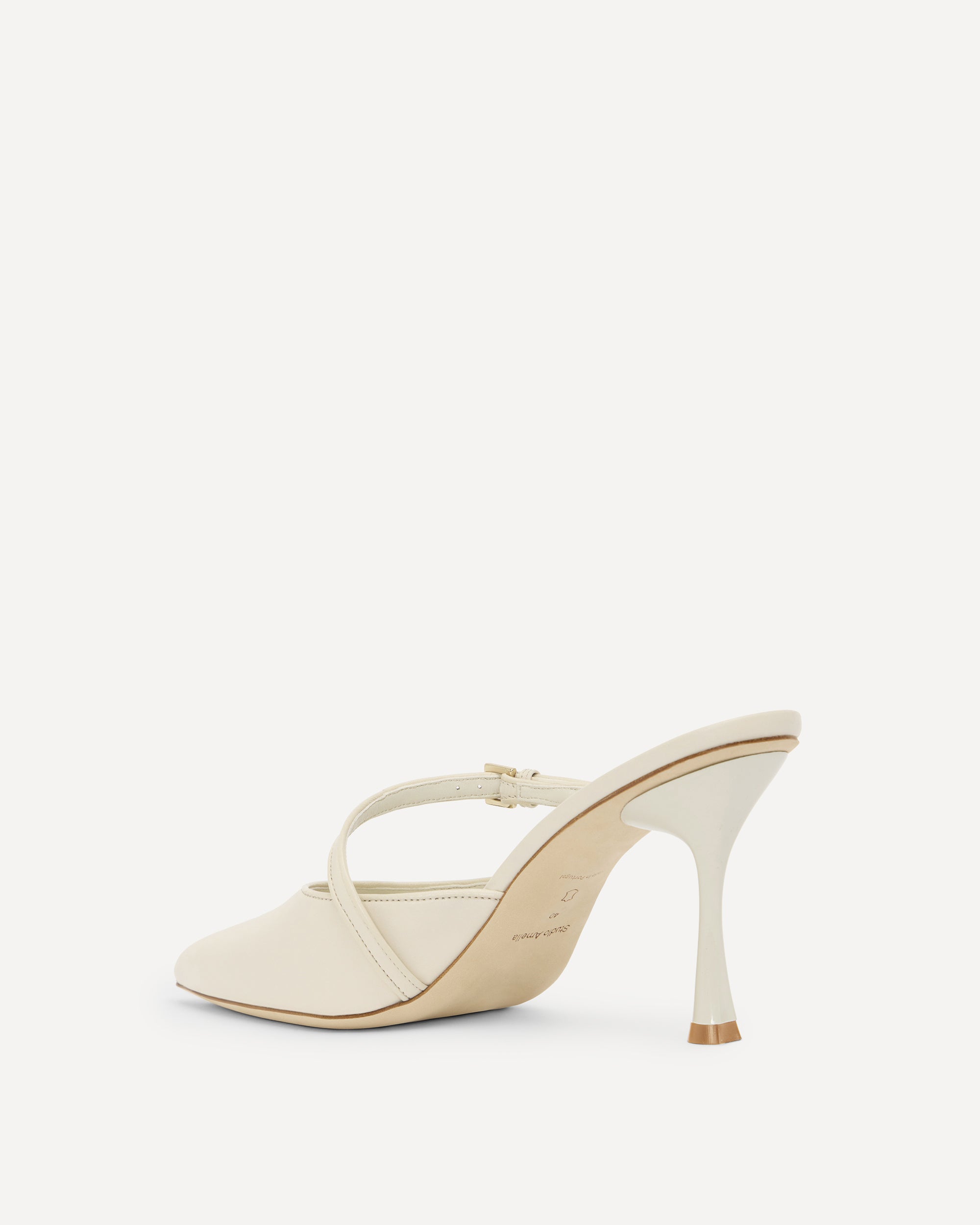 Cream coloured leather high heels